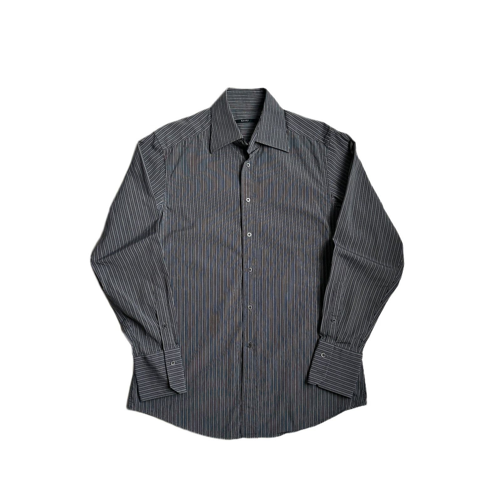 Gucci Gucci by Tom Ford Pinstriped Button Up Shirt Size US M / EU 48-50 / 2 - 1 Thumbnail