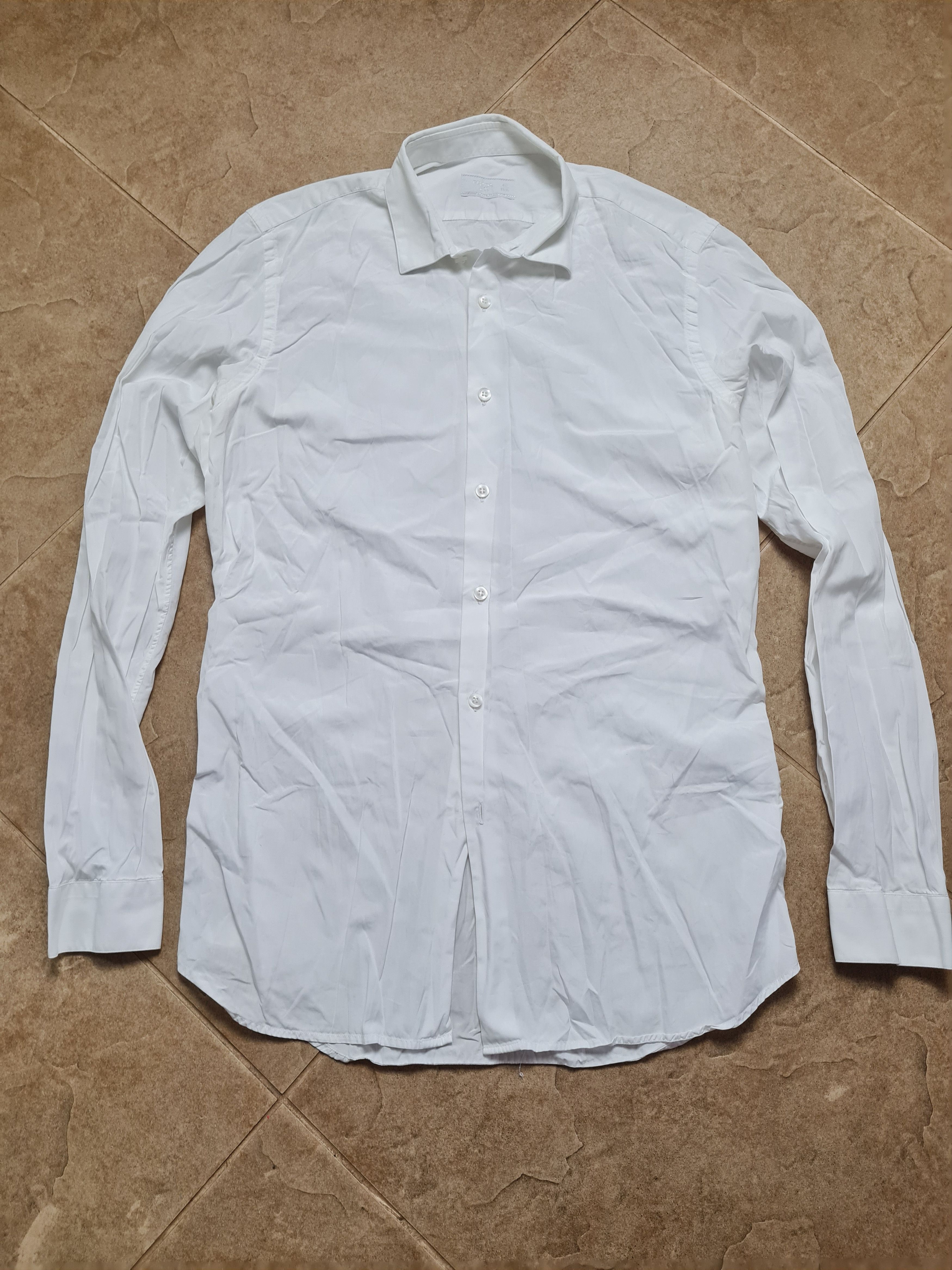 Prada PRADA Milano Men's White Long Sleeve Dress Shirt Italy Size US S / EU 44-46 / 1 - 3 Thumbnail