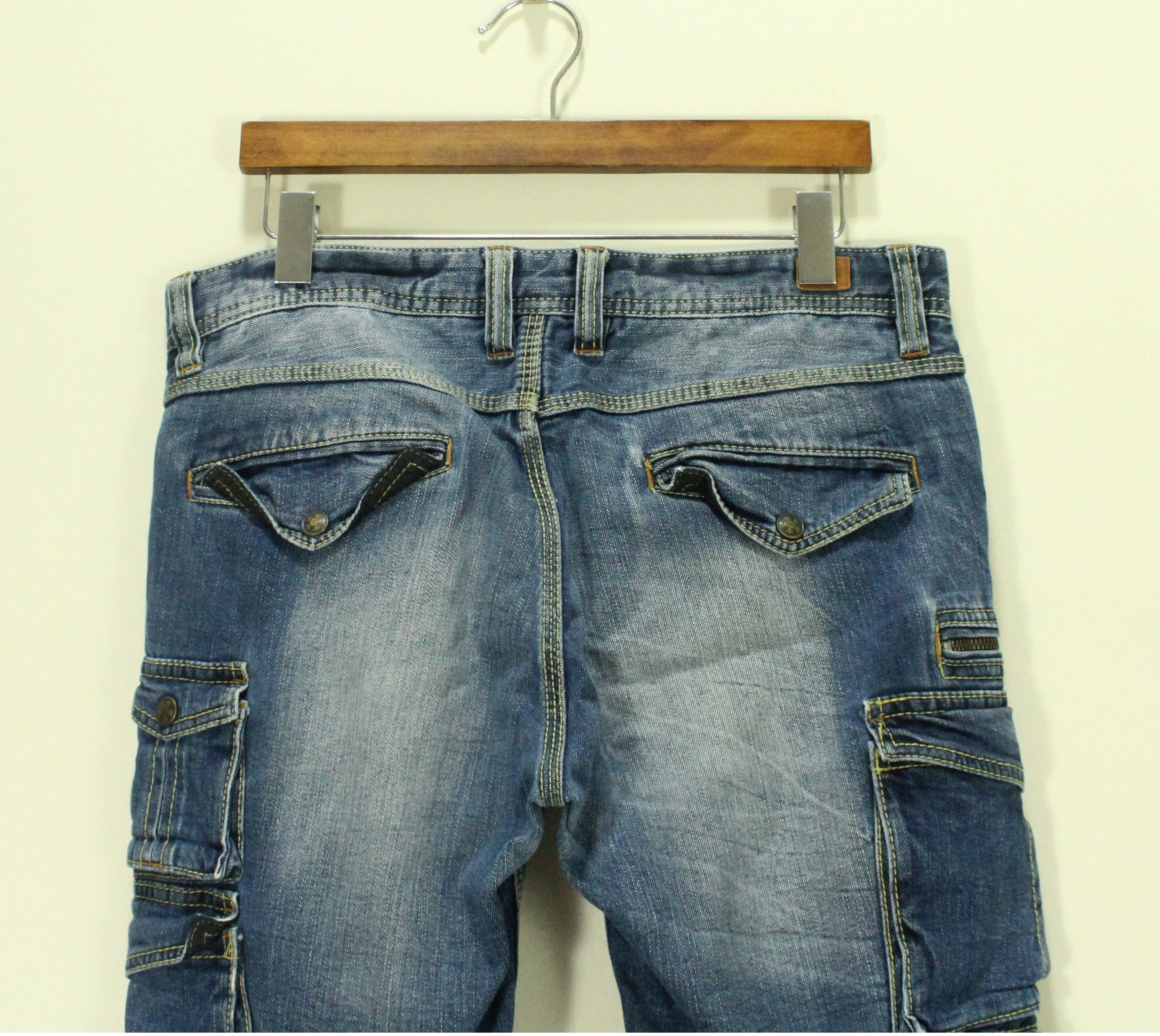 If Six Was Nine SICK 🔥 13 Pockets NICOLE CLUB FOR MEN Denim Stretchy Size US 33 - 12 Thumbnail