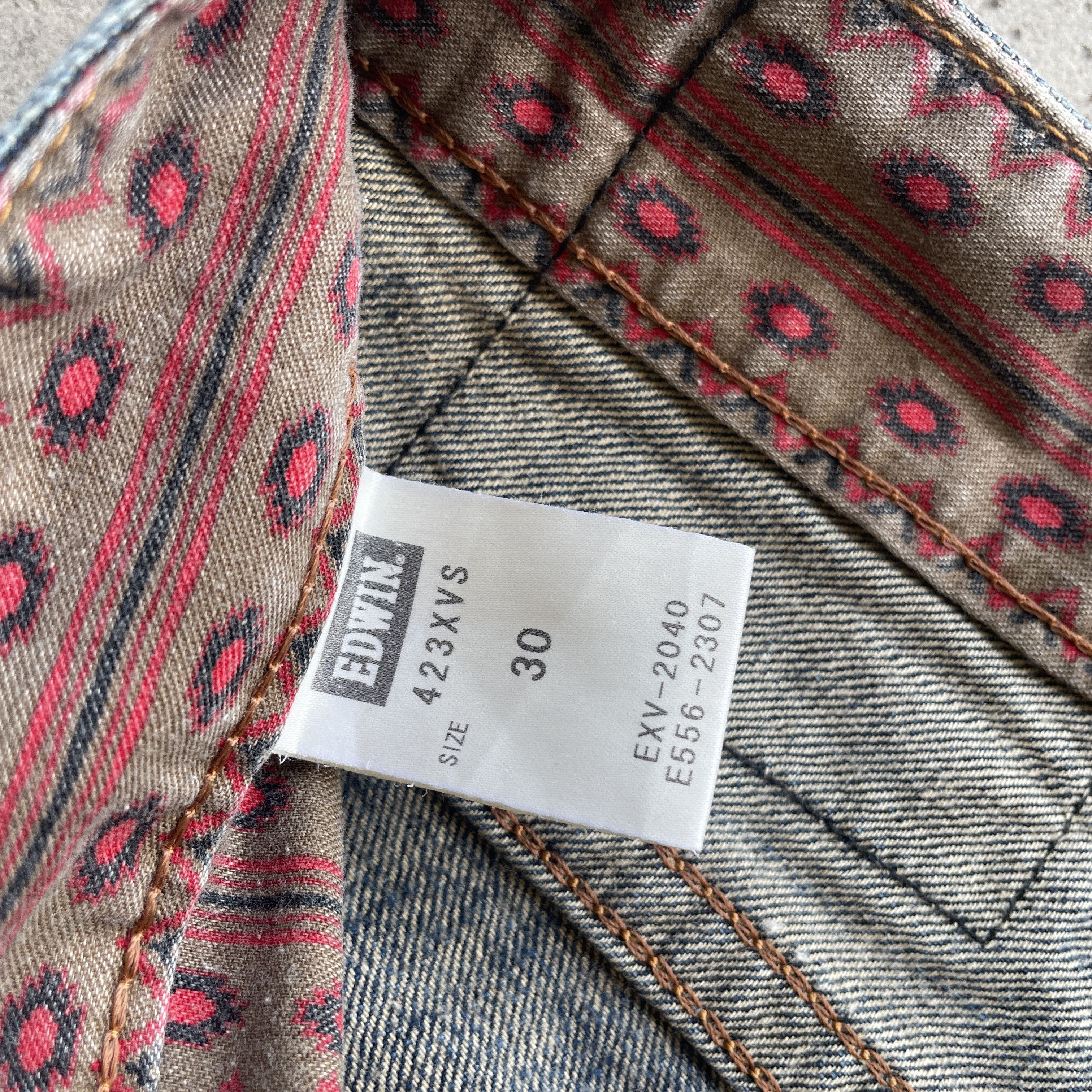 VINTAGE EDWIN XV DENIM DISTRESSED FADED JEANS PANTS W32