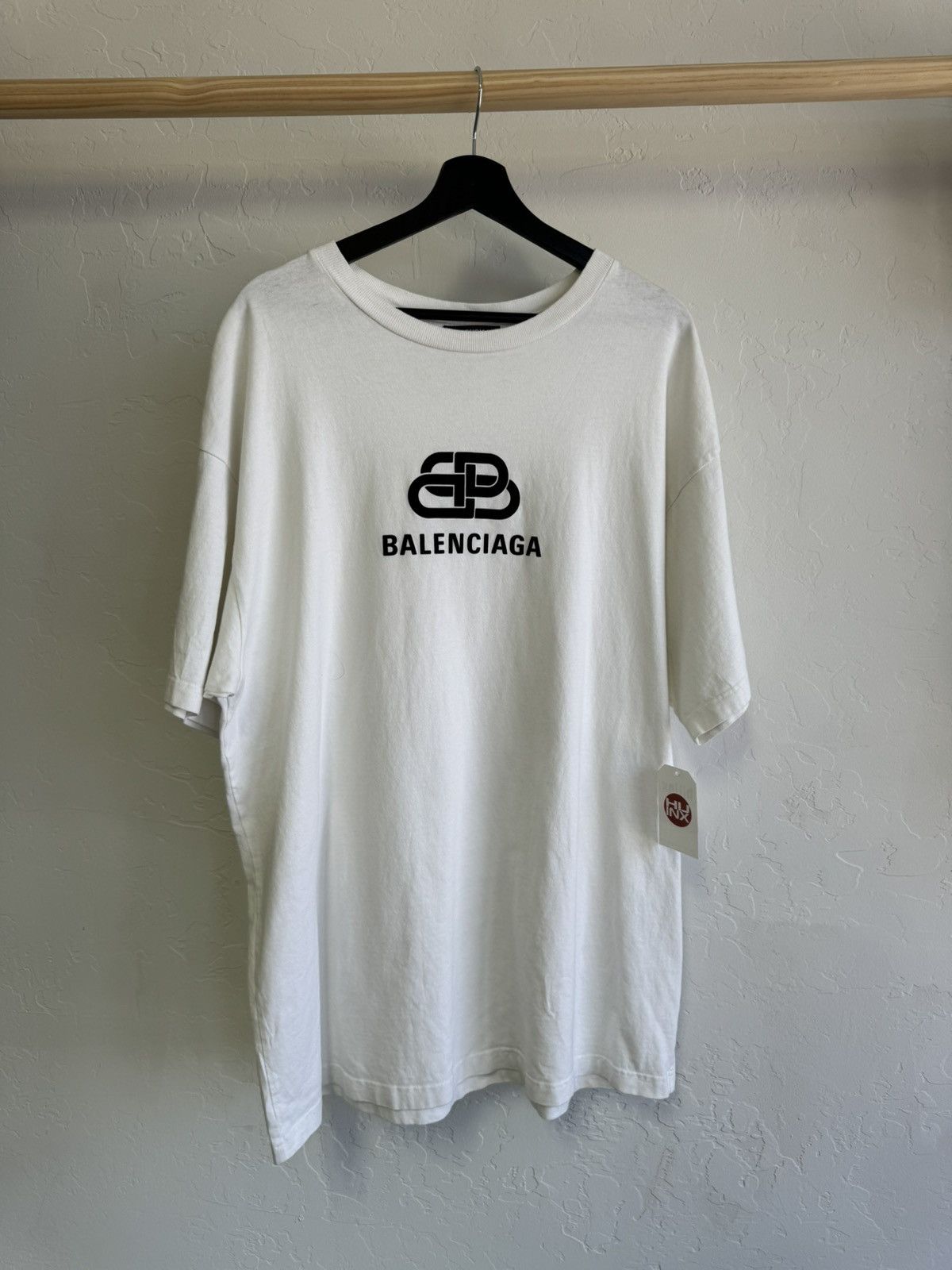 image of Balenciaga Logo Shirt in White, Men's (Size XS)