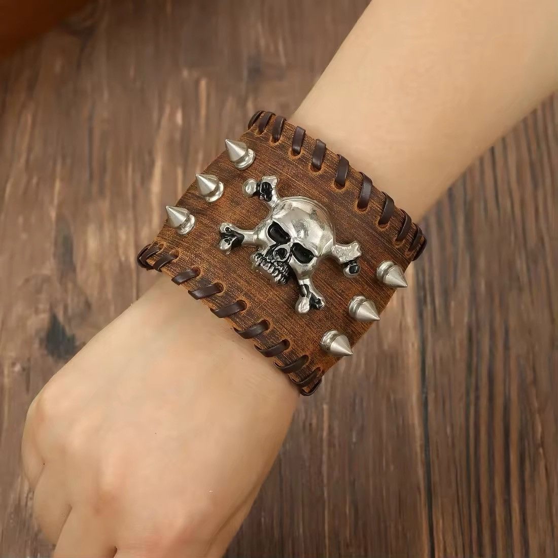 Jewelry Punk Skull Wristbands Size ONE SIZE - 1 Thumbnail
