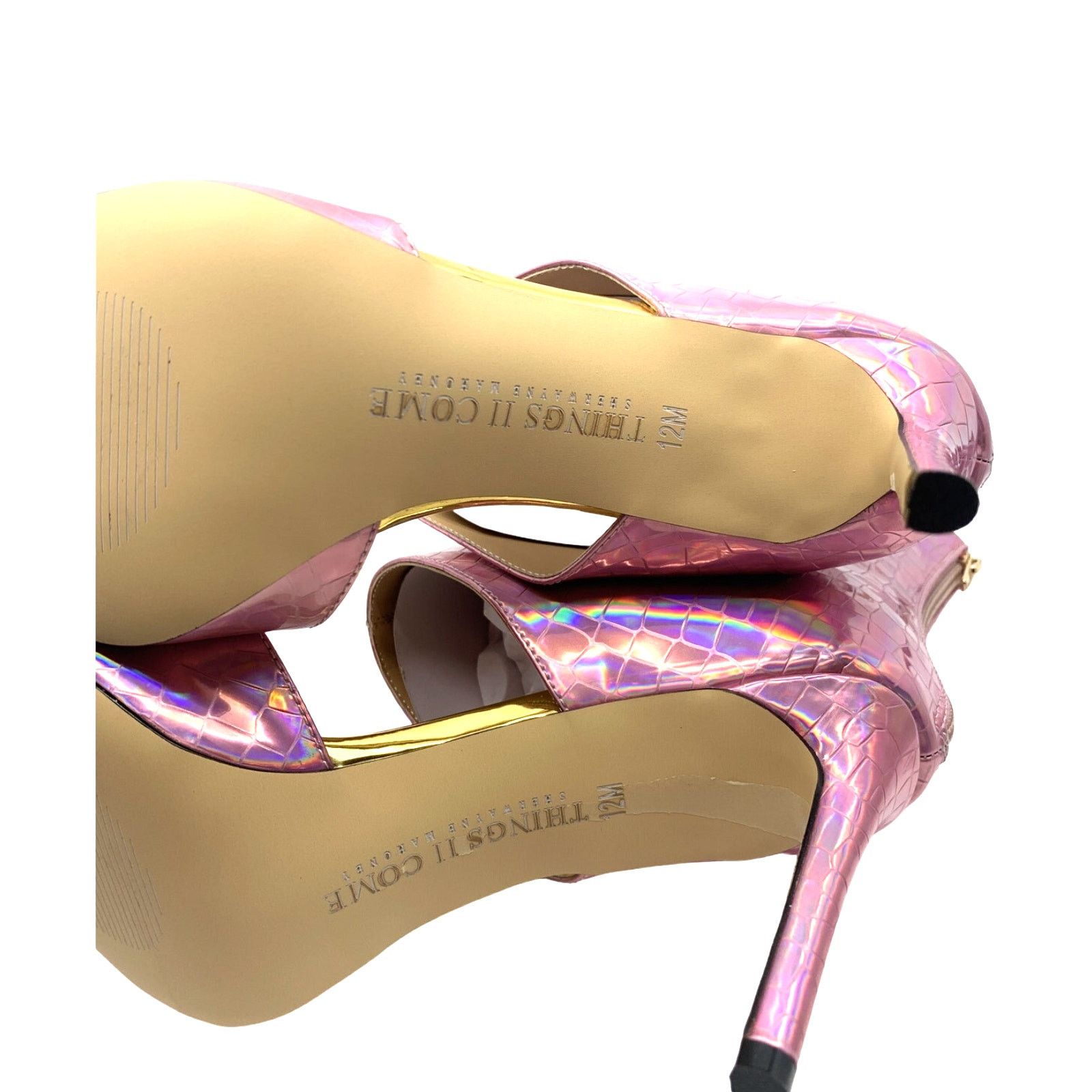 Other Women's Size 12M Show-Stopping Pink Snake-Print Ankle Boot Size US 12 / IT 42 - 11 Thumbnail