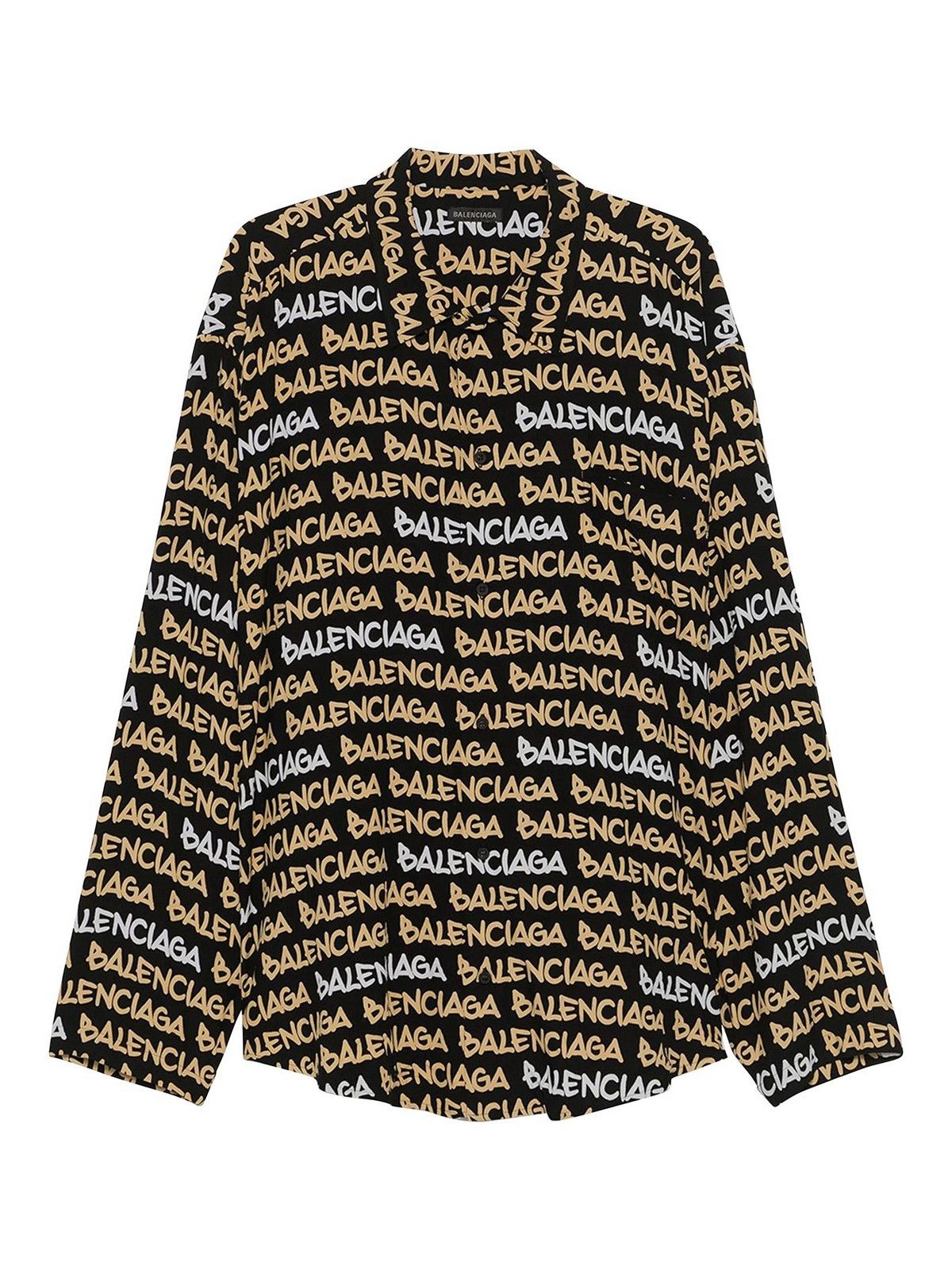 Balenciaga o1srvl11e1125 Funky Font Minimal Shirt in Multicolor Size S / US 4 / IT 40 - 1 Thumbnail