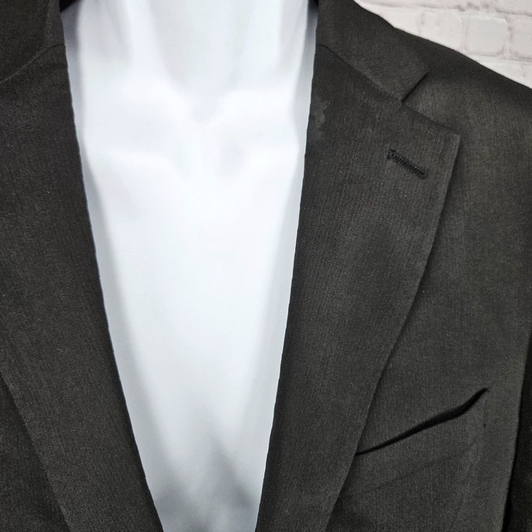 Haggar VINTAGE Haggar Black Slim Fit Travel Performance 2 Button Vented Blazer Sport Coat 42R Size 42R - 7 Thumbnail