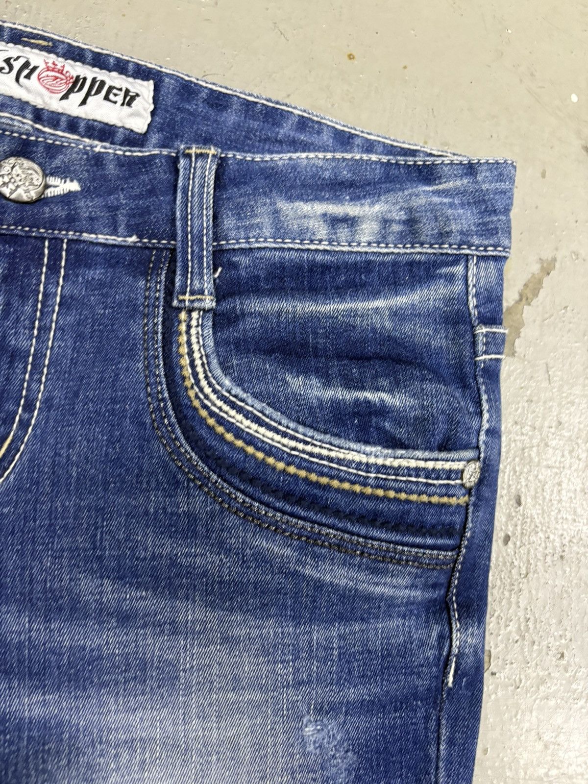 Hysteric Glamour Vintage Flared Jeans Grasshopper Denim Skulls Boot Cut 4🟦 Size US 30 / EU 46 - 7 Thumbnail