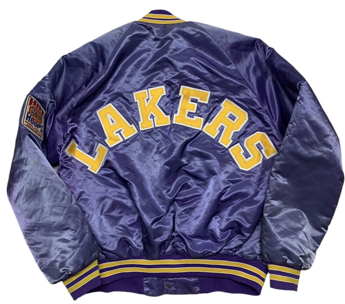 NBA Vintage Los Angeles lakers satin pocket chalk line Size US XL / EU 56 / 4 - 5 Thumbnail