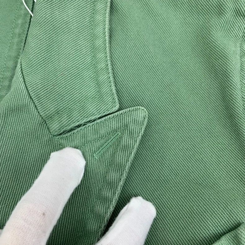 Max Mara Max Mara Green cotton lapel double-breasted long-sleeve bl Size XS / US 0-2 / IT 36-38 - 7 Thumbnail