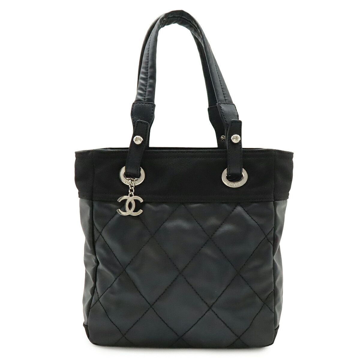 Chanel Chanel Chanel Paris-Biarritz Coated Canvas Tote Bag Textile Tote Bag A34208 DUTY FREE for USA Size ONE SIZE - 1 Thumbnail