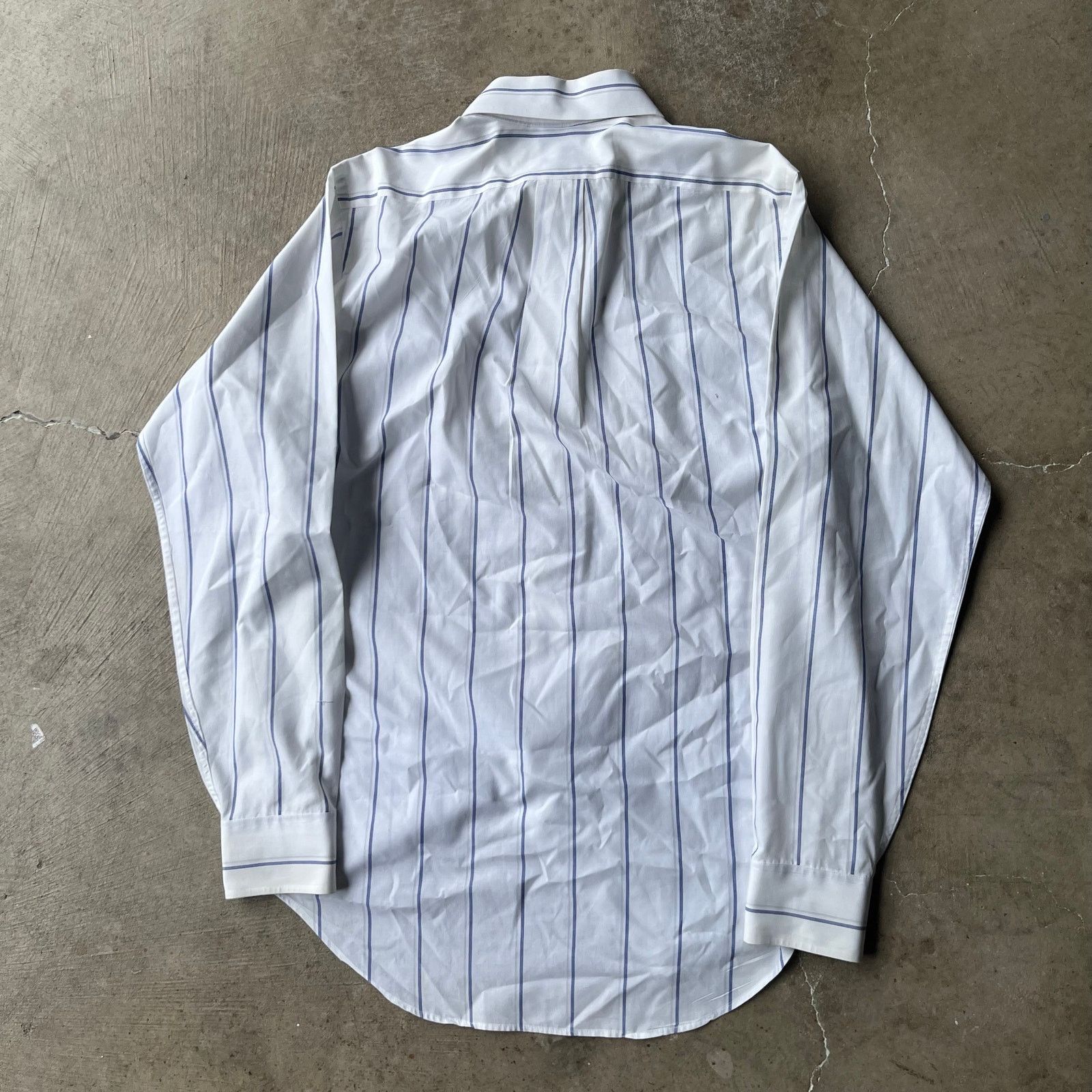 Vintage VINTAGE VAN HEUSEN STRIPED WHITE SHIRT LONGSLEEVE FITS LARGE Size US L / EU 52-54 / 3 - 2 Thumbnail