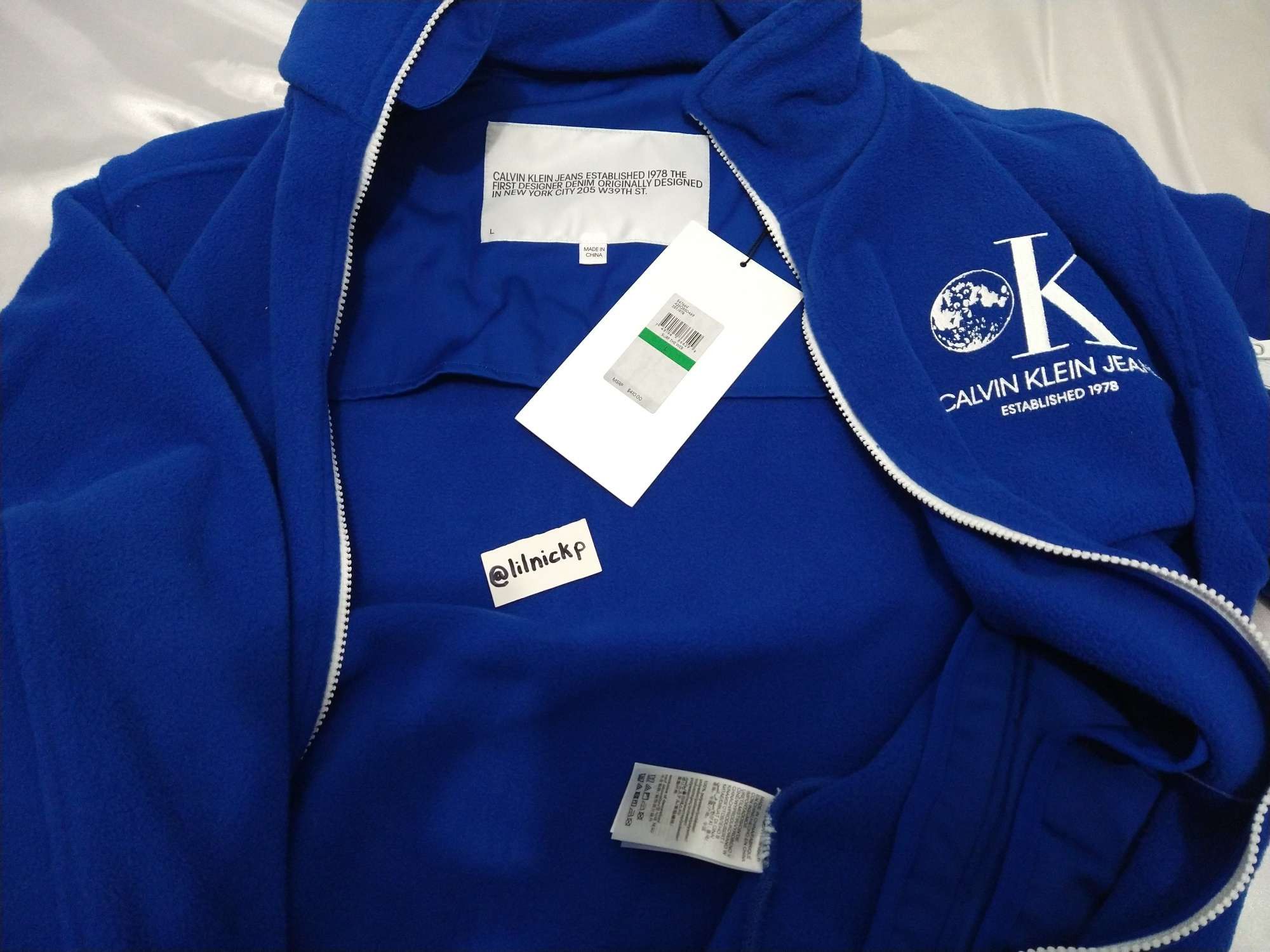 Calvin Klein 205W39NYC EST. 1978 Lunar Ascent OK Logo Fleece Jacket Size US L / EU 52-54 / 3 - 3 Thumbnail