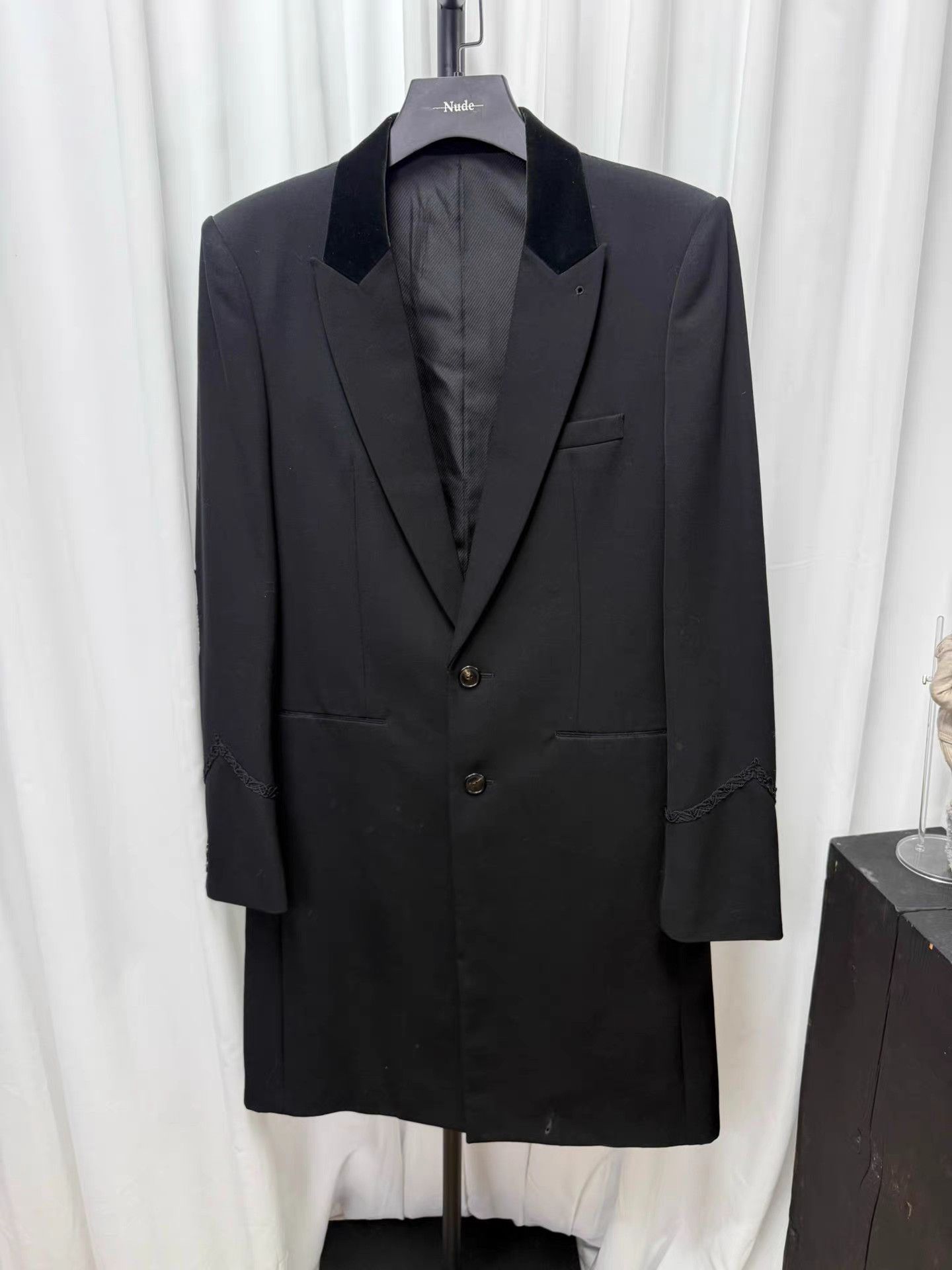 Number (N)ine Number (N)ine 06AW NOIR Velvet Hand-Knit Coat K20 Size US XL / EU 56 / 4 - 1 Thumbnail