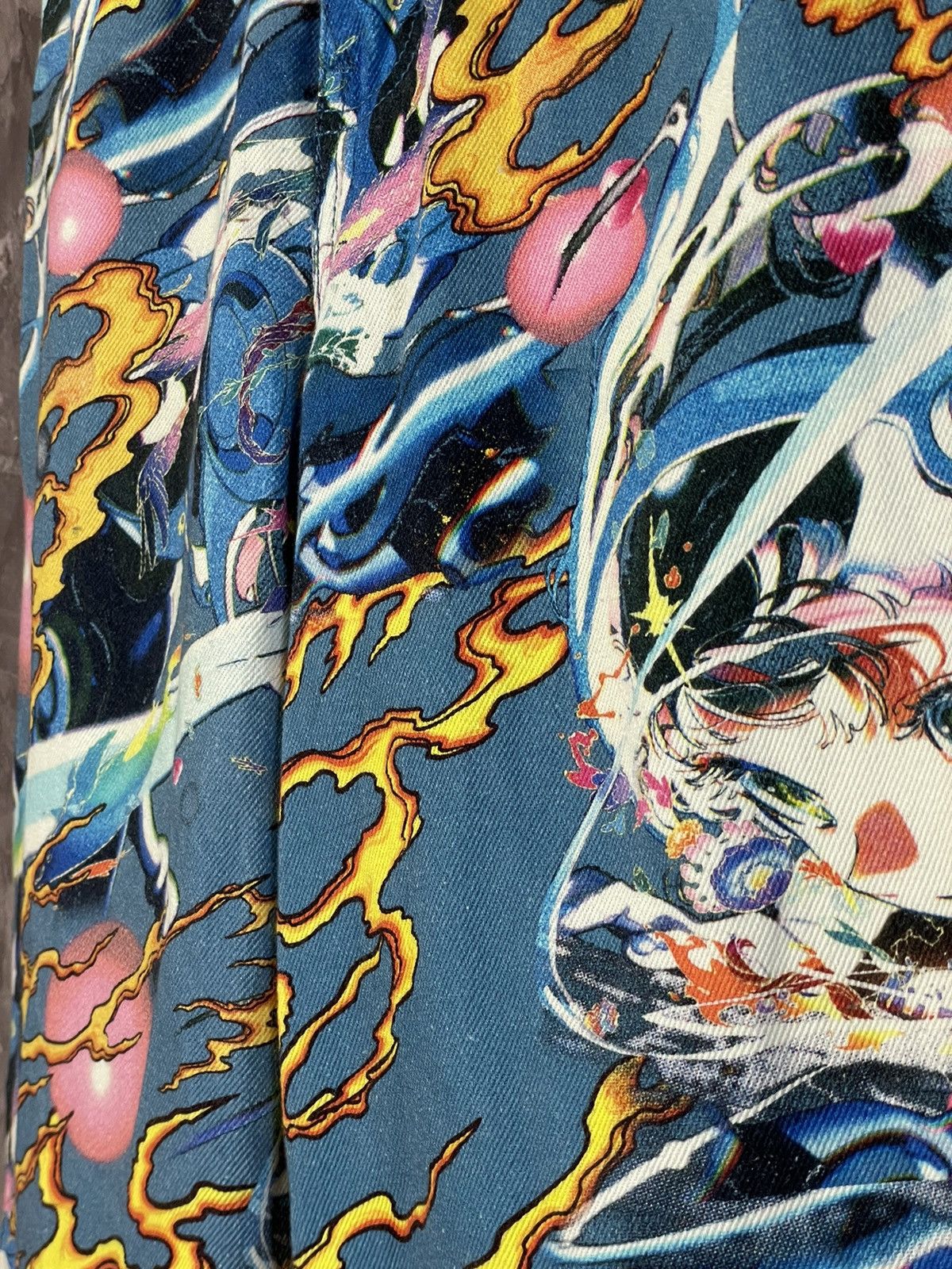 Anime × Japanese Brand Crazy Japanese Brand Anime Overprint Jeans Y2K Size 28" / US 6 / IT 42 - 7 Thumbnail