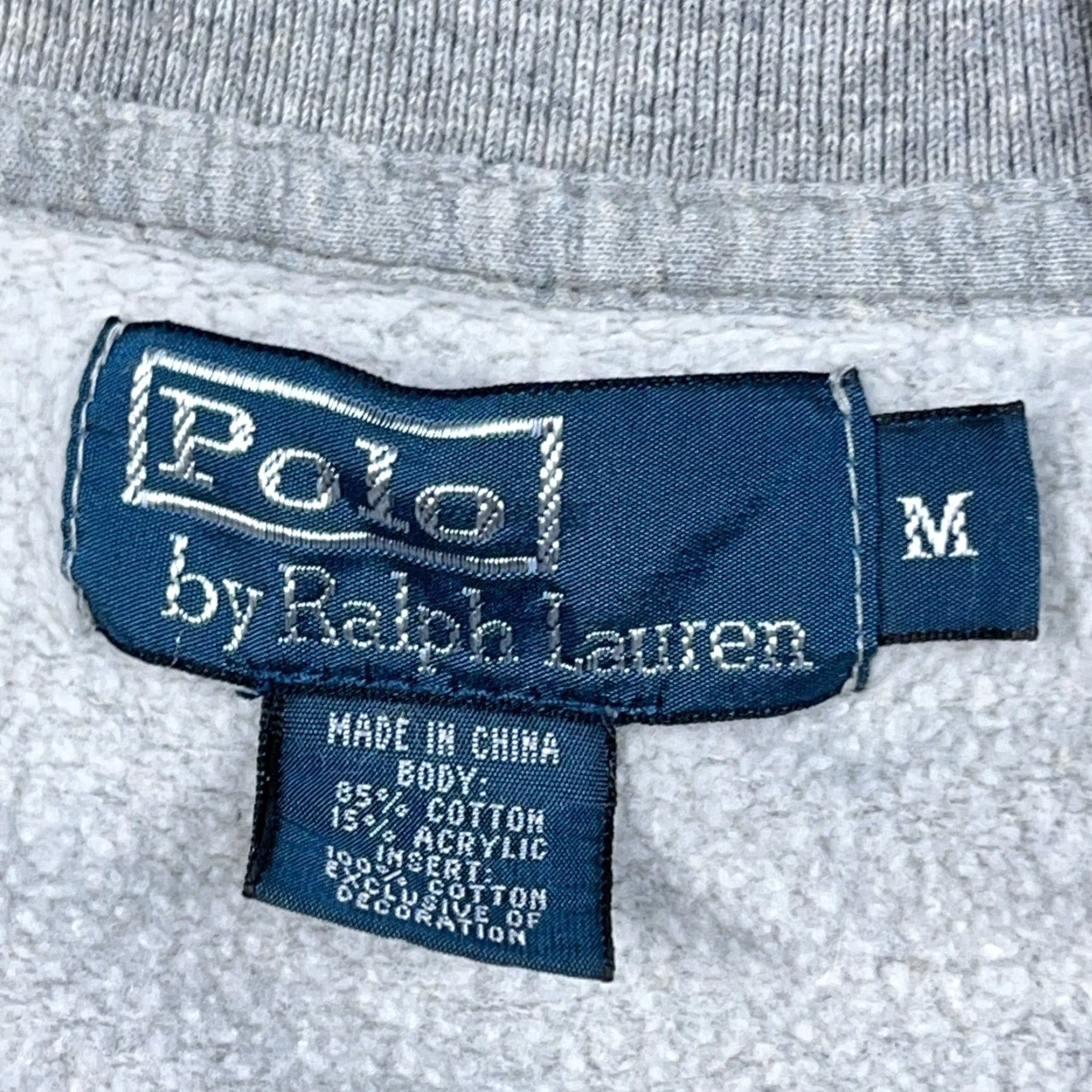 Polo Ralph Lauren VINTAGE Polo Ralph Lauren Jacket Men Medium Gray Full Zip Track Suit Sweatshirt Heather Size US L / EU 52-54 / 3 - 2 Thumbnail
