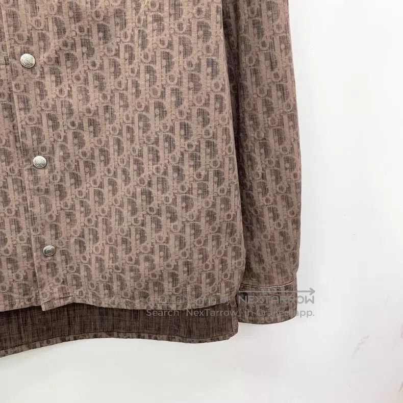 Dior Dior 22 brown logo jacquad full print cotton lapel single- Size US S / EU 44-46 / 1 - 4 Thumbnail