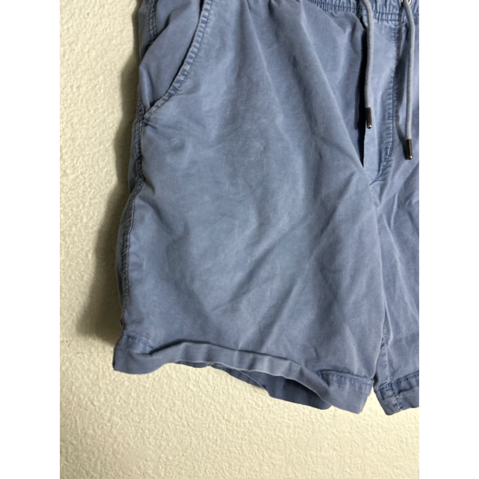 American Eagle Outfitters American Eagle Mens Small Blue Drawstring Shorts Cotton Lyocell 30x6 Size US 29 - 2 Thumbnail