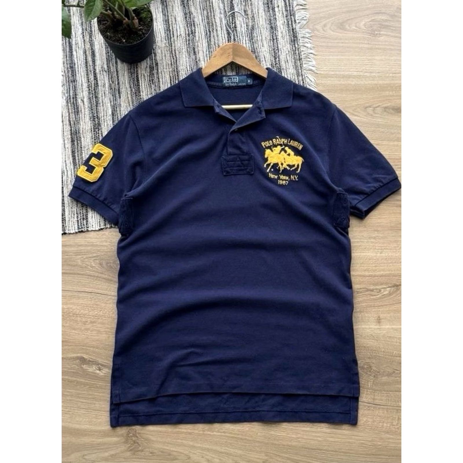 Polo Ralph Lauren VINTAGE Polo Ralph Lauren Shirt Mens S Blue 90s Y2K Pony Club Logo Polo Big Pony Vintage Casual Streetwear USA Size US S / EU 44-46 / 1 - 3 Thumbnail