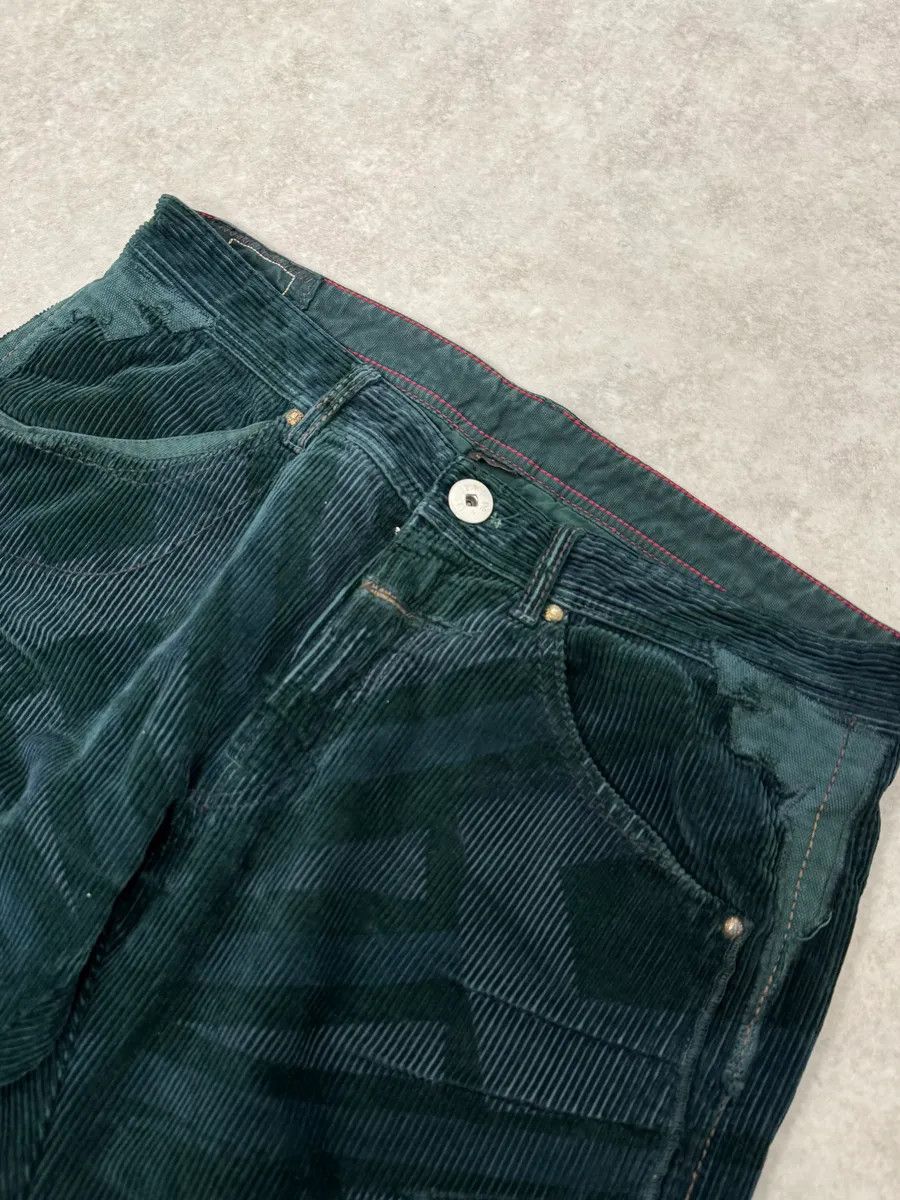 Marithe + Francois Girbaud 2000s Marithé + François Girbaud Dark Green Abstract Pants Size US 33 - 6 Thumbnail