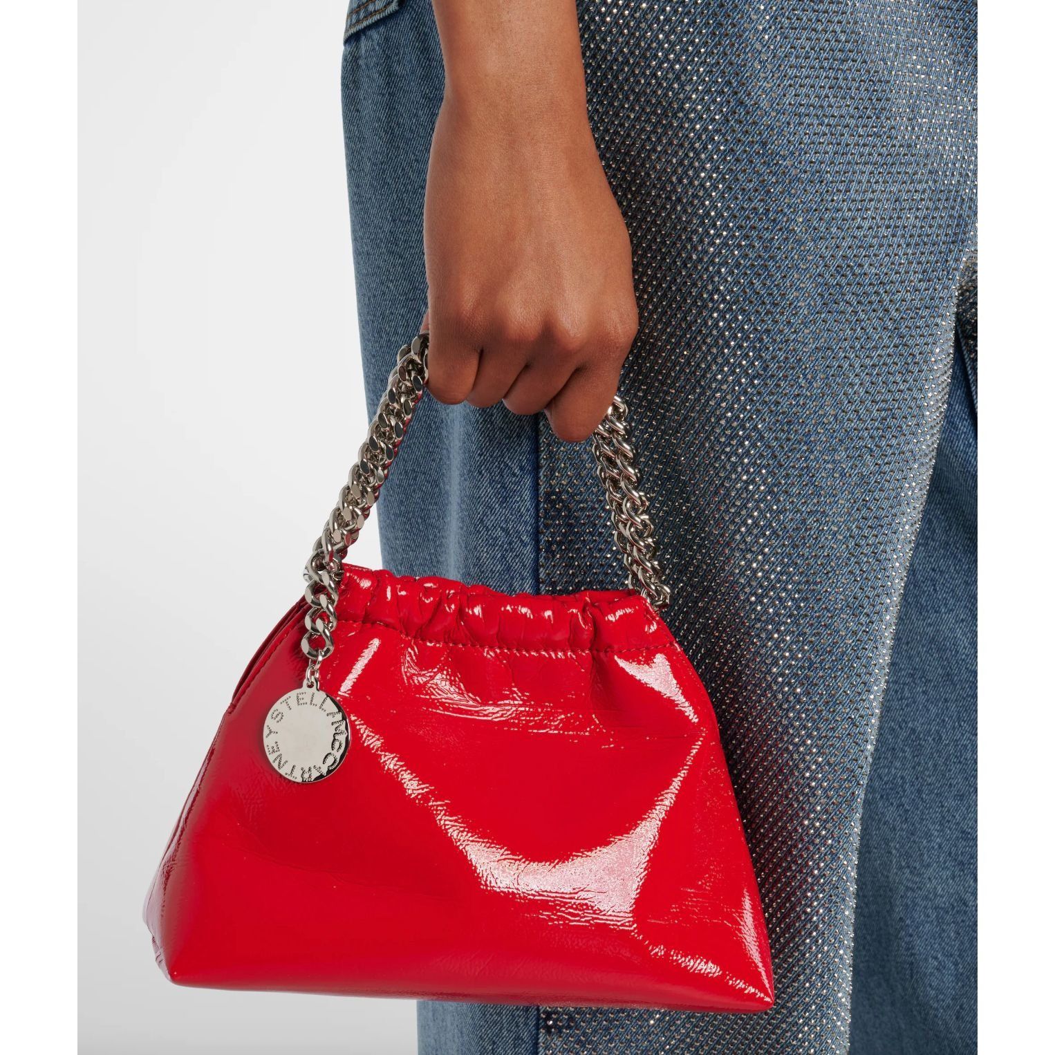 Stella McCartney Red patent leather stella mccartney falabella crossbody pouc Size ONE SIZE - 6 Thumbnail