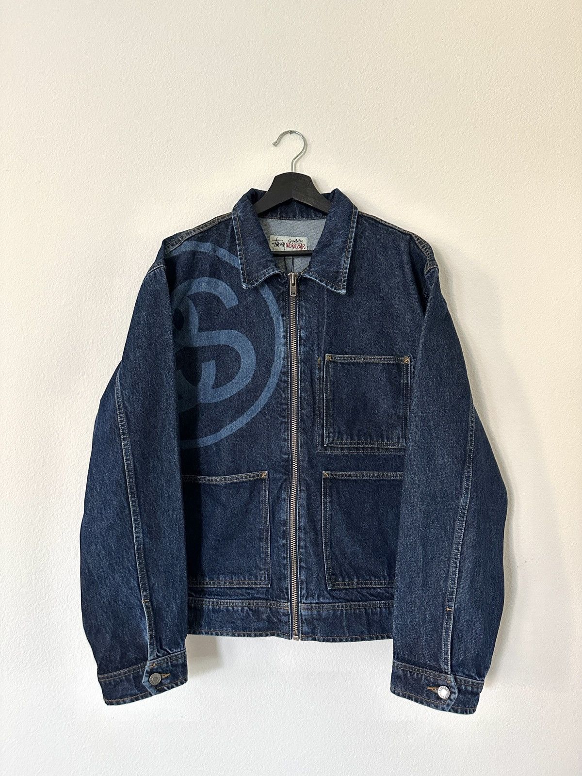 Stussy Denim zip trucker jacket | Grailed