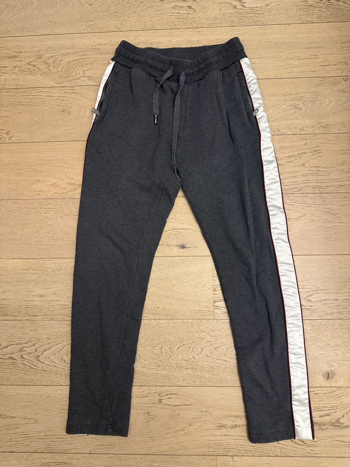Dolce & Gabbana Dolce & Gabbana Grey Side Joggers Size US 33 - 1 Thumbnail