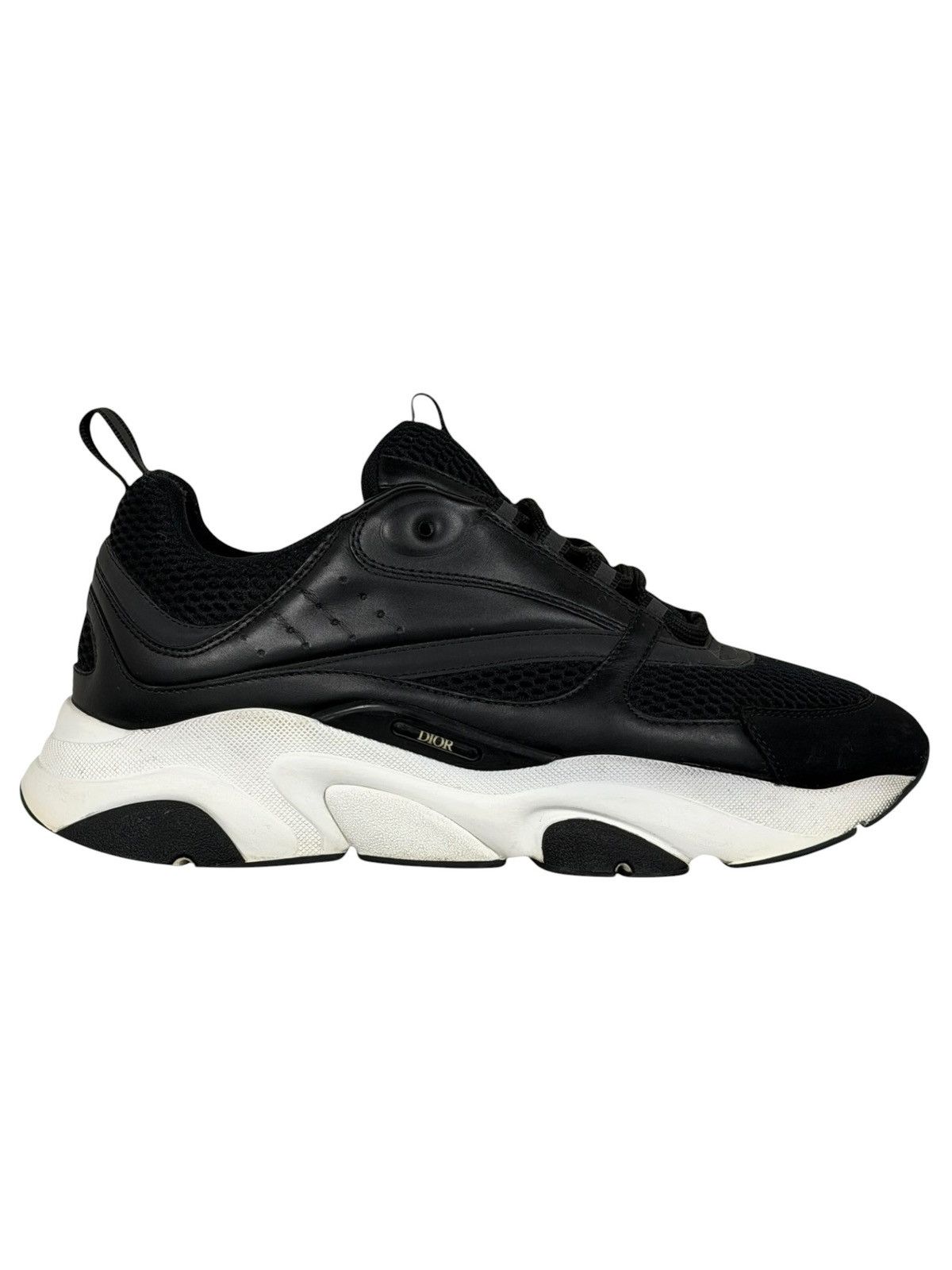 Dior Dior B22 Black White Leather Trainers Size US 10 / EU 43 - 2 Thumbnail