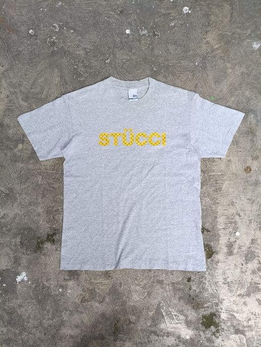 Vintage stucci stussy rip off gucci tshirt - BIDSTITCH