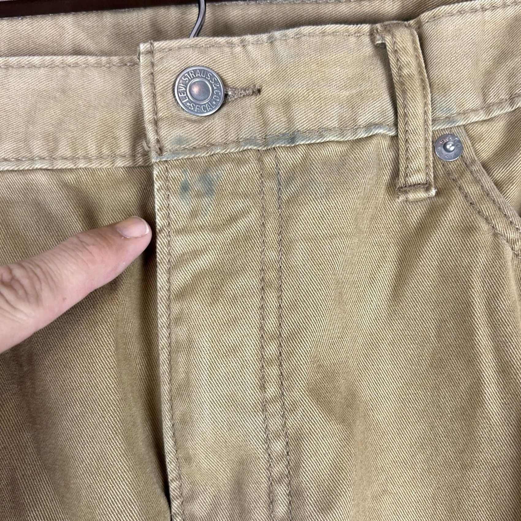 Levi's Levi's 514 Jeans 38x30 Khaki Tan Denim Regular Straight Mens Size US 38 / EU 54 - 3 Thumbnail