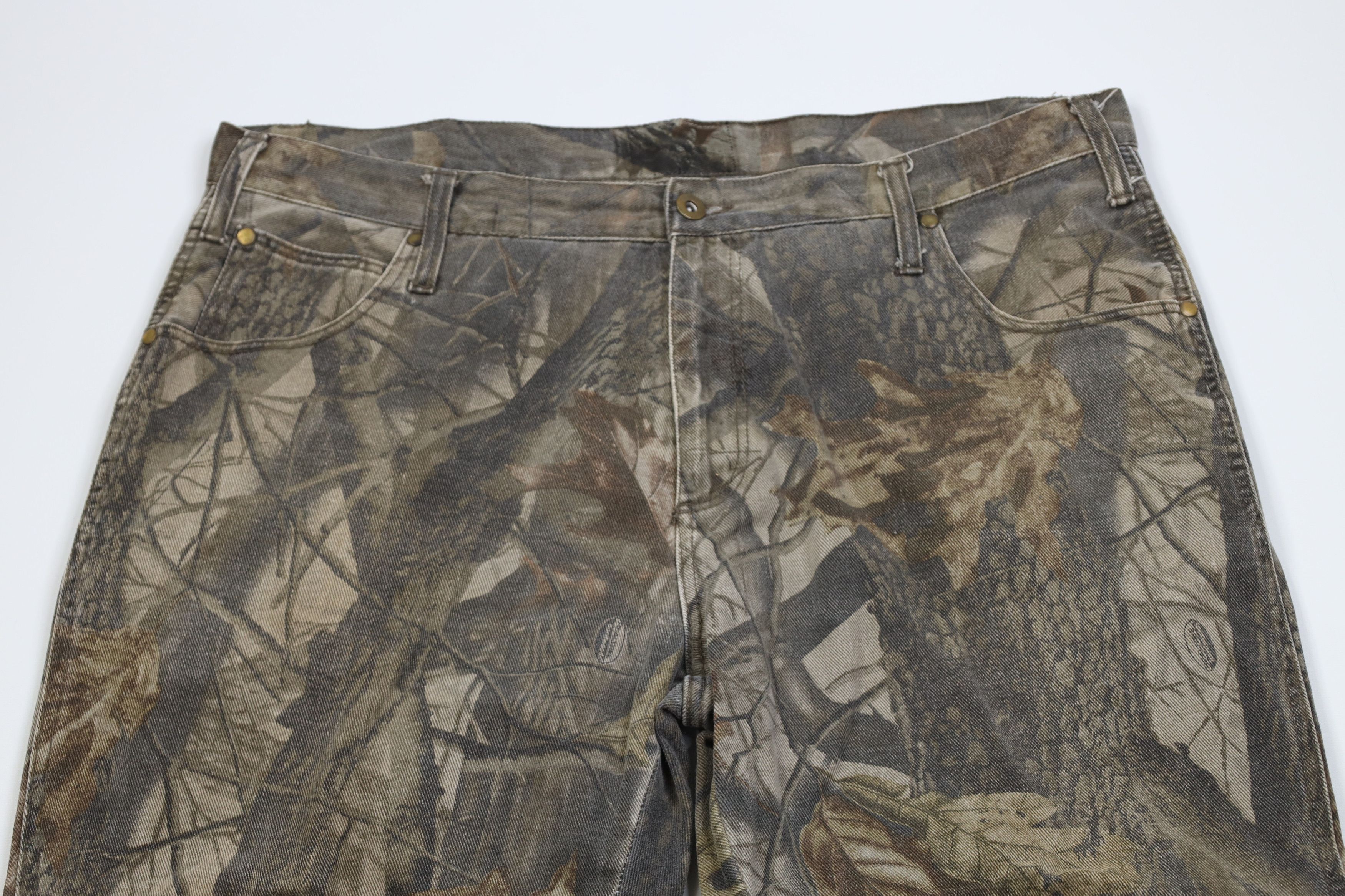 Vintage Vintage 90s Y2K Streetwear Camouflage Double Wide Leg Jeans Size US 38 / EU 54 - 2 Thumbnail