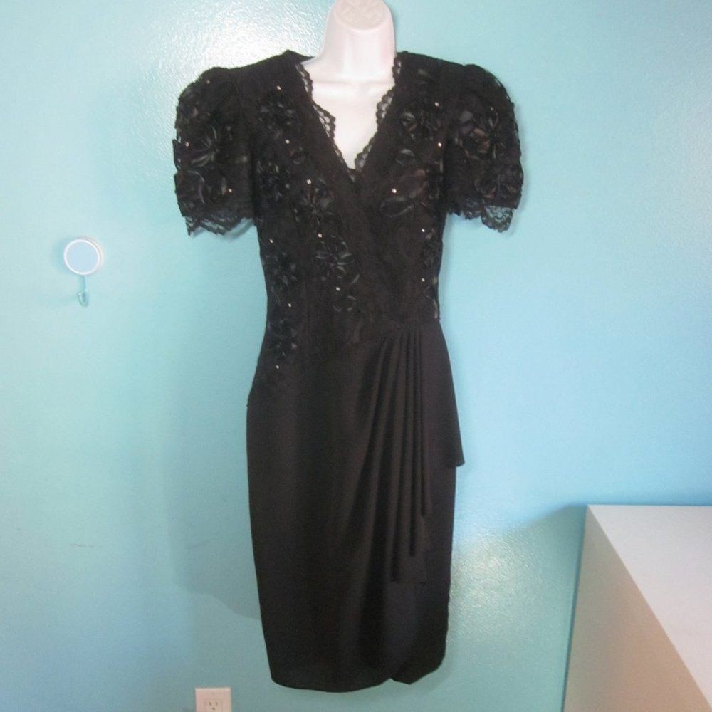 Fay Leslie Fay Evening Dress Size 4 Vintage 80's Size XS / US 0-2 / IT 36-38 - 15 Thumbnail