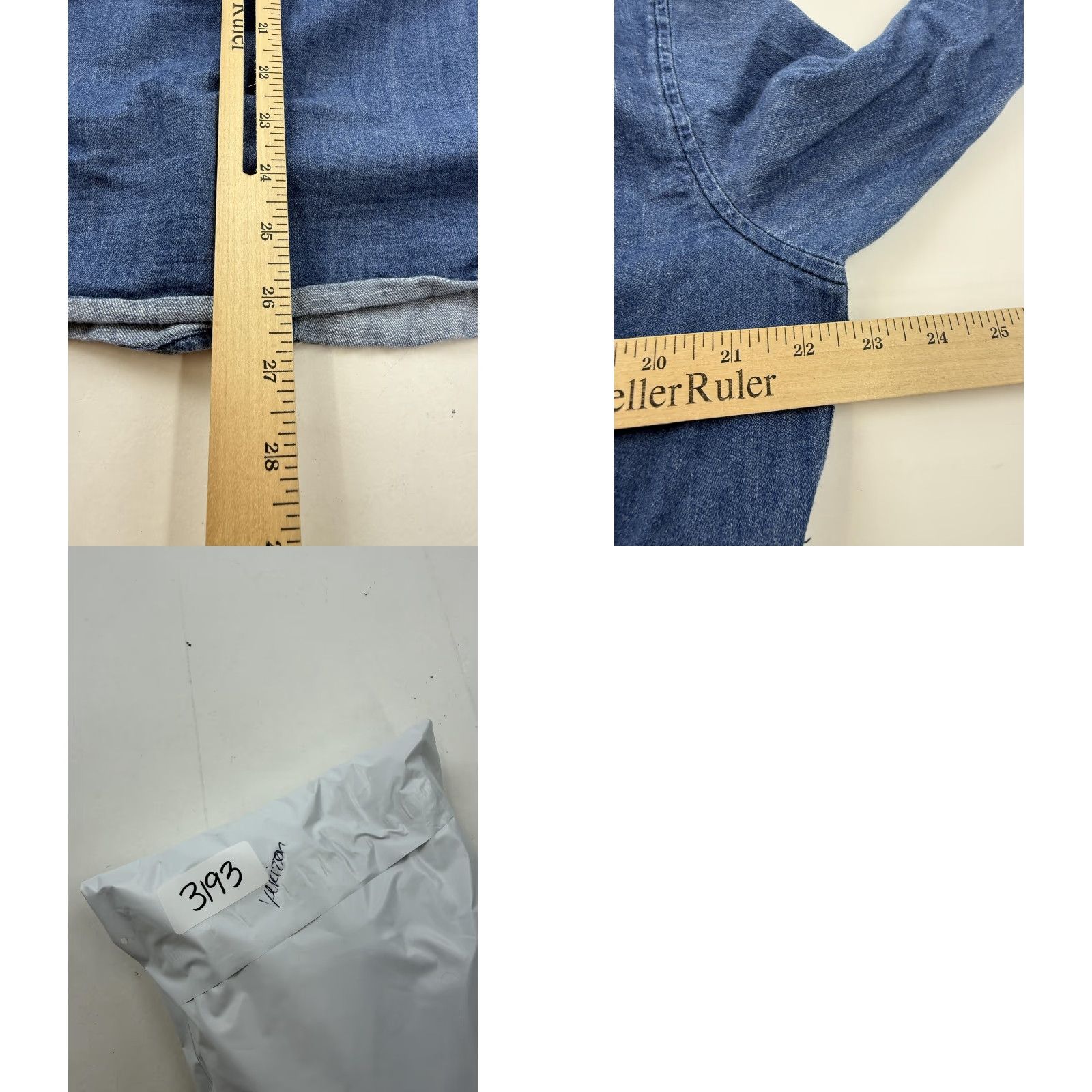 Denime Verizon Shirt Mens Large Blue Denim Button Front Logo Embroidered Size US L / EU 52-54 / 3 - 8 Thumbnail