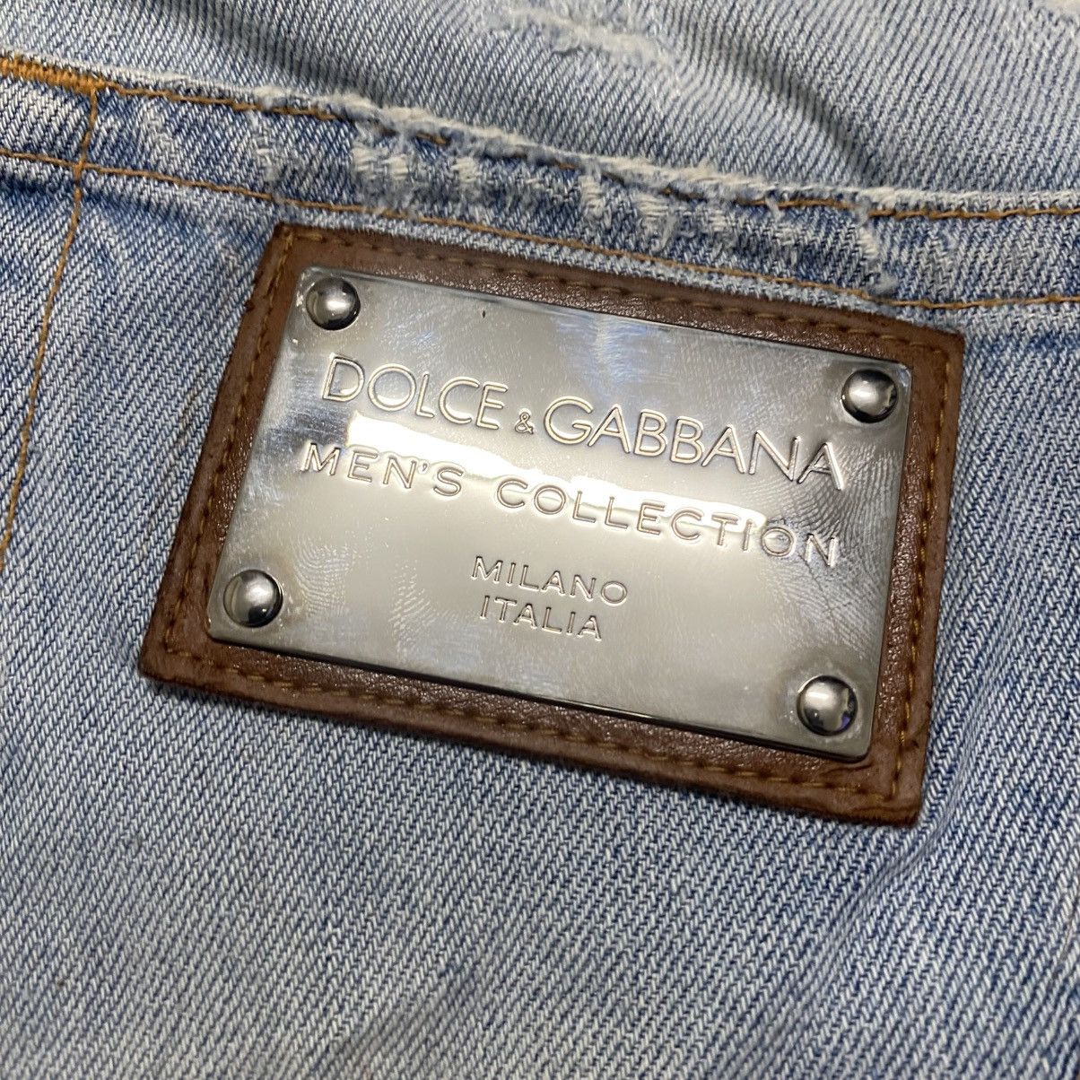 Dolce & Gabbana Dolce&gabbana Repaired Denim Jeans Lightwash Size US 34 / EU 50 - 20 Thumbnail