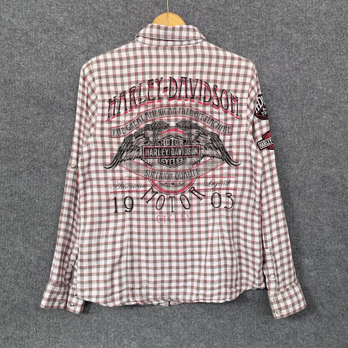 Harley Davidson × Vintage Vintage 2012 Harley Davidson Flannel Shirt Size M / US 6-8 / IT 42-44 - 1 Thumbnail