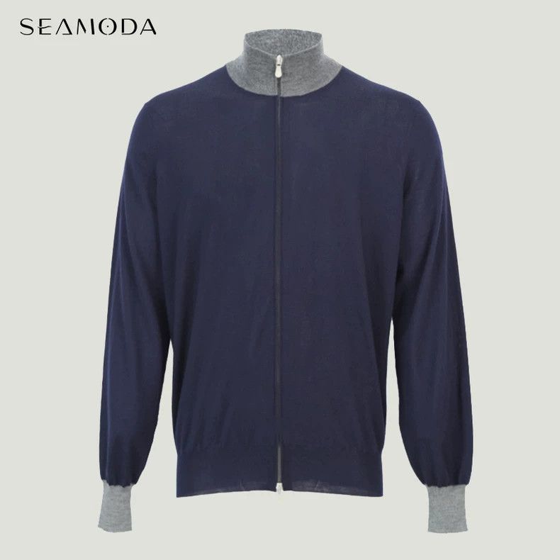 Brunello Cucinelli Men's Blue Knit Sweater