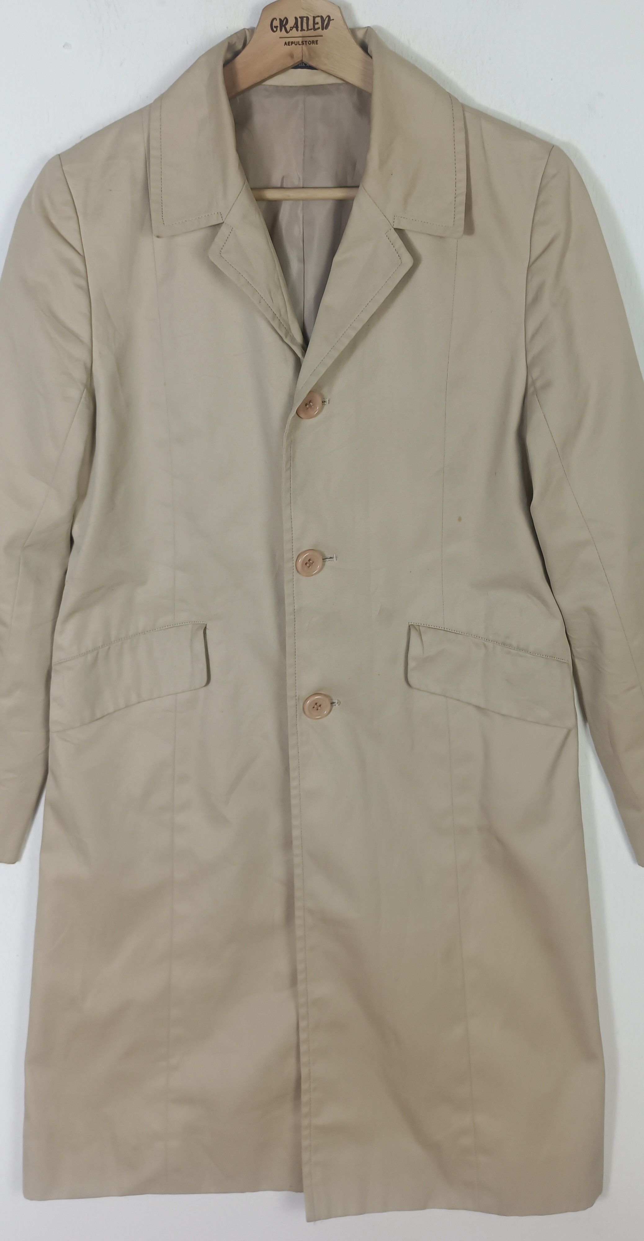 Japanese Brand × Yohji Yamamoto Yohji Yamamoto Ined Trench Coat Size US S / EU 44-46 / 1 - 7 Thumbnail