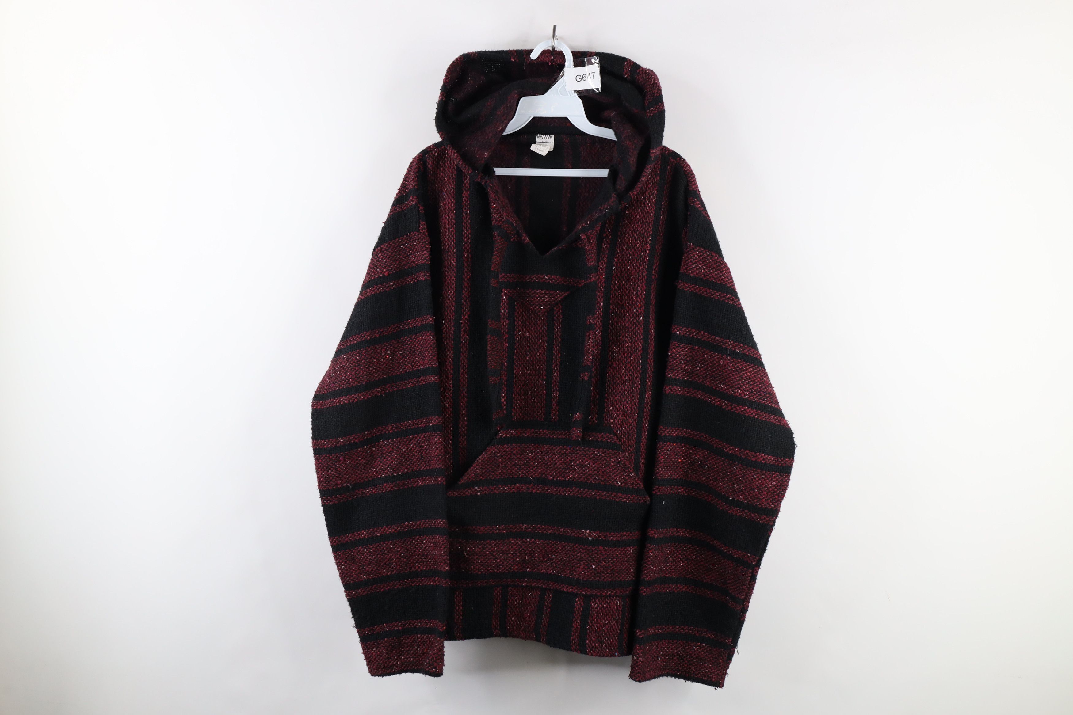 Vintage Vintage 90s Streetwear Block Drug Rug Hoodie Sweatshirt Size US L / EU 52-54 / 3 - 1 Thumbnail