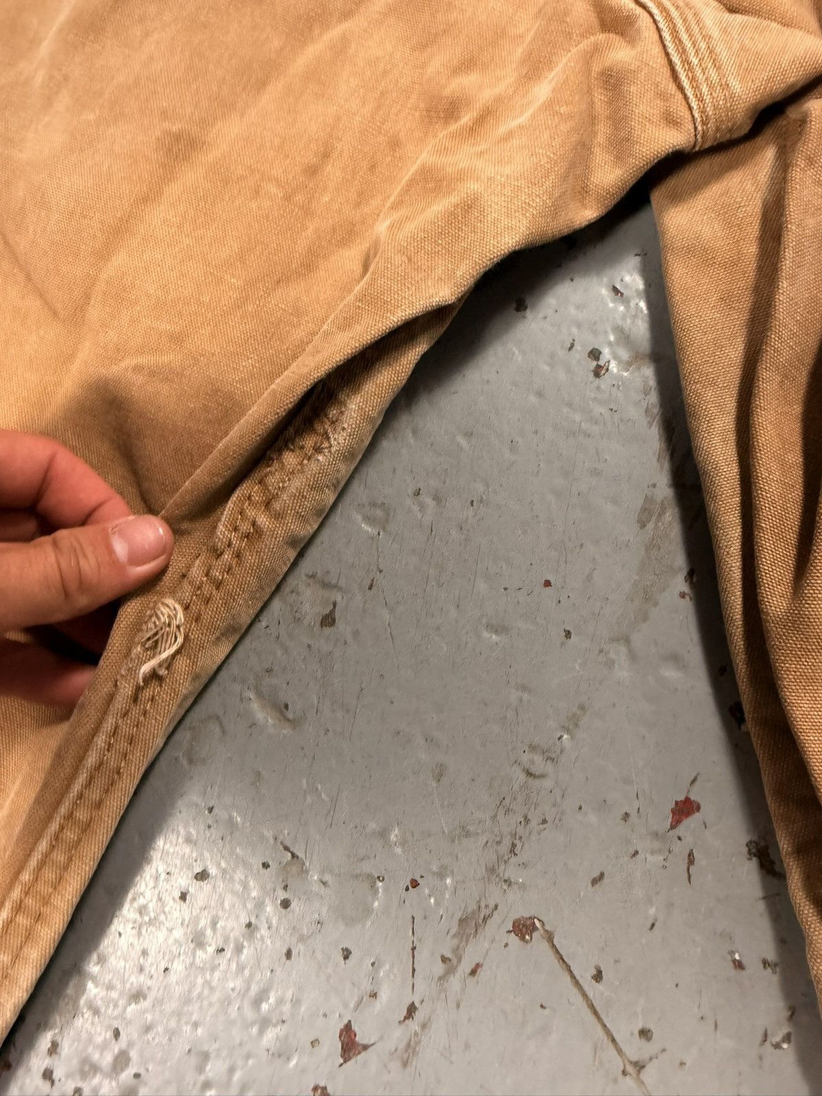 Vintage Perfectly Distressed Carhartt Beige Overalls