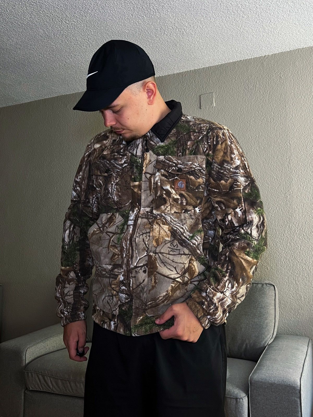 Carhartt Vintage Carhartt Real Tree Fleece Double Jacket Size US L / EU 52-54 / 3 - 2 Thumbnail