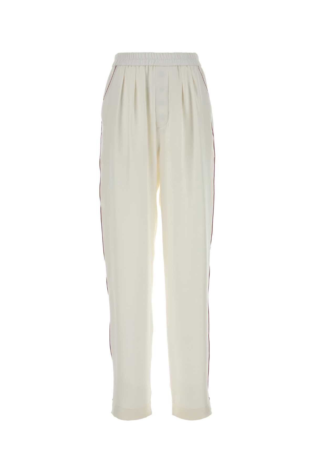 Tom Ford White Silk Pajamas Pant Size 28" / US 6 / IT 42 - 1 Thumbnail