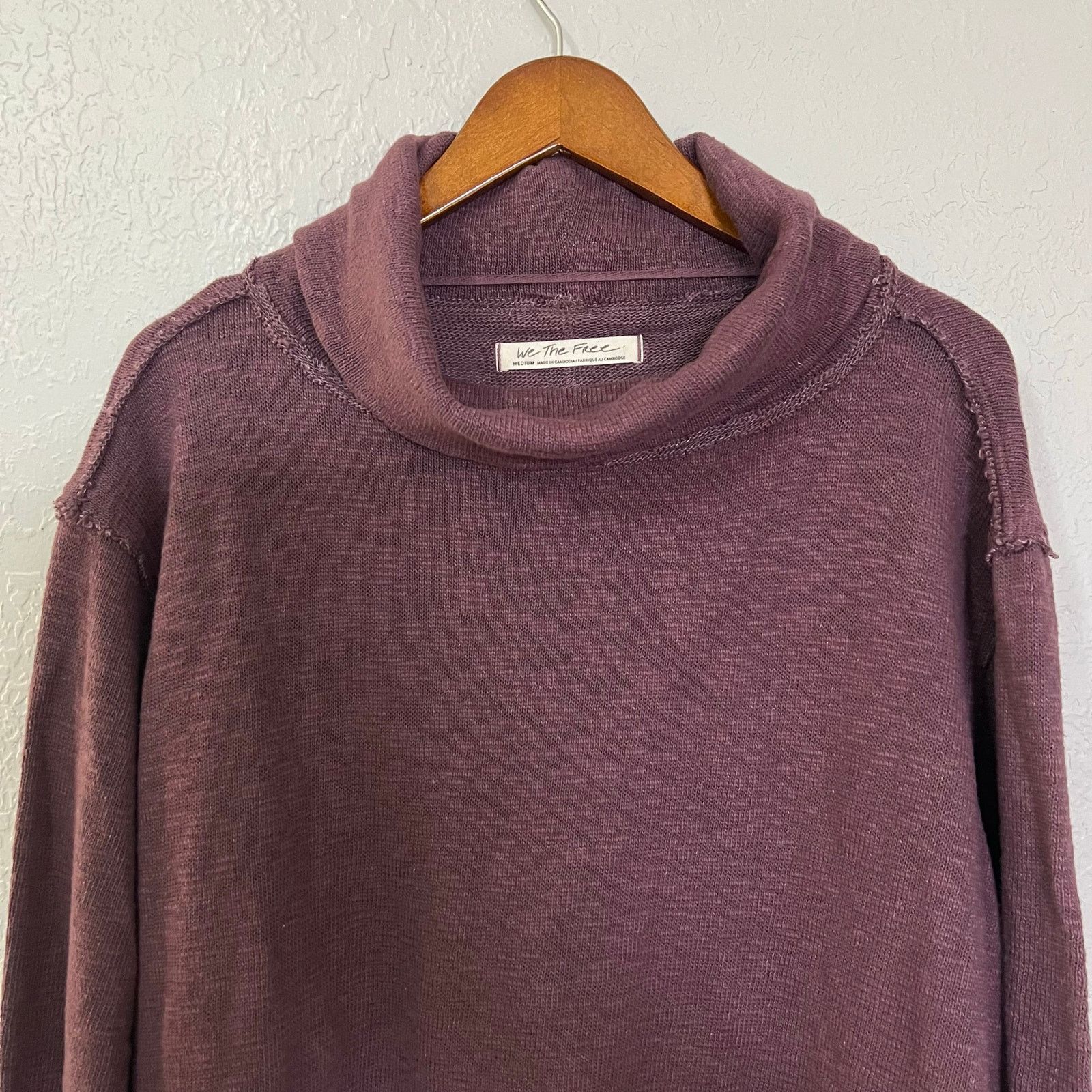 Vintage Free People We The Free Cowl Neck Purple Mauve Oversized M Size M / US 6-8 / IT 42-44 - 10 Thumbnail