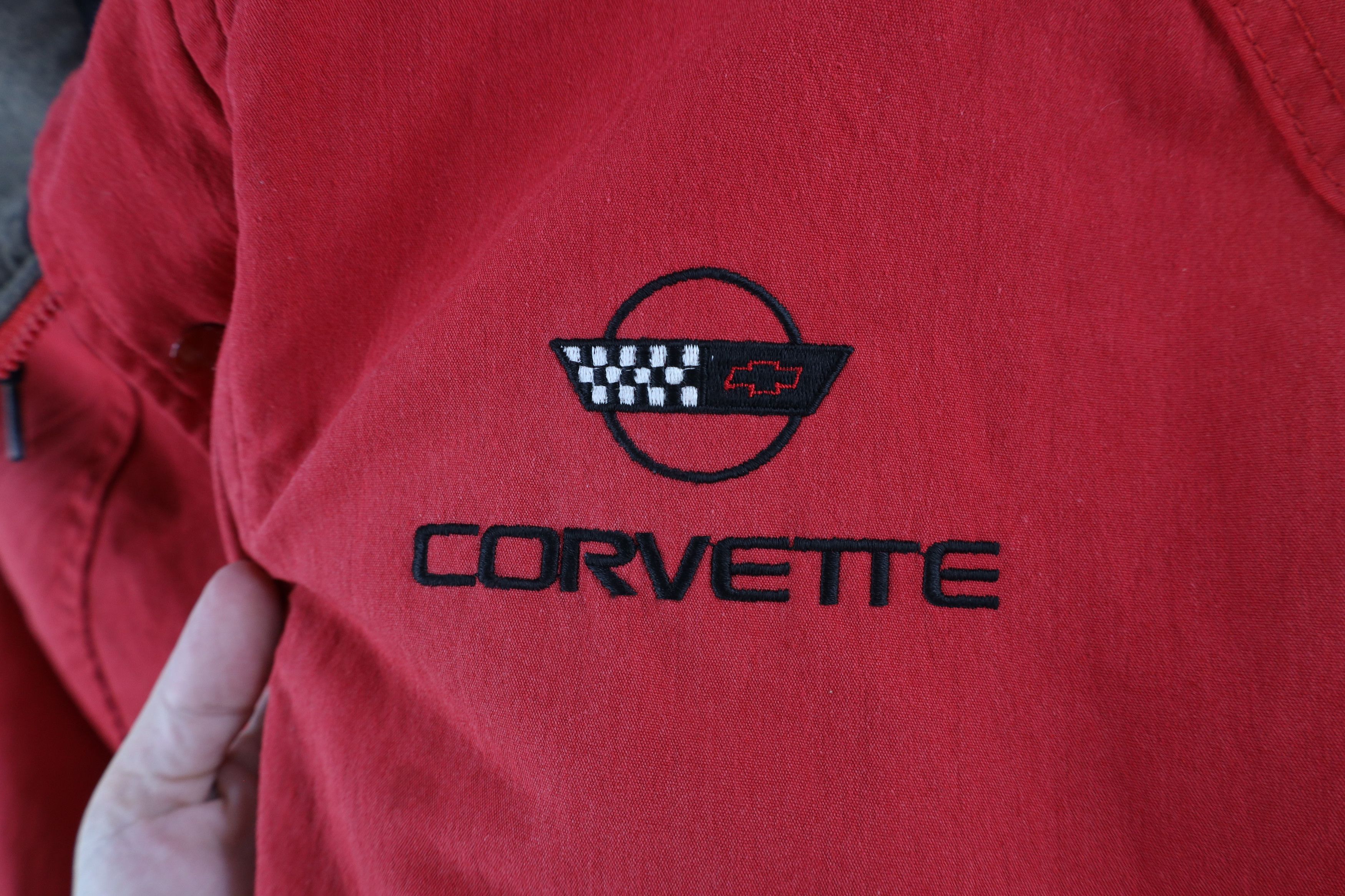 Vintage Vintage 90s Out Fleece Lined Corvette Racing Jacket USA Size US XL / EU 56 / 4 - 4 Thumbnail