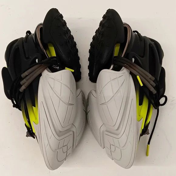 Balmain Balmain Men's Unicorn Blk/Neon Low Chunky Sneakers - EU46 Size US 13 / EU 46 - 6 Thumbnail