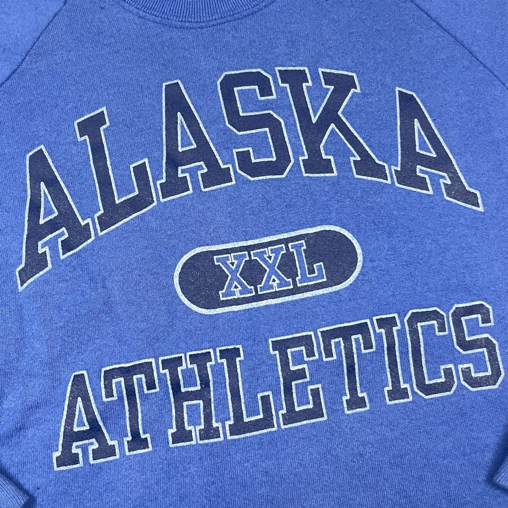 Fruit Of The Loom VINTAGE Alaska Athletics Sweatshirt Adult L Blue FOTL Crewneck Rare 90s Vtg Nike? Size US L / EU 52-54 / 3 - 2 Thumbnail