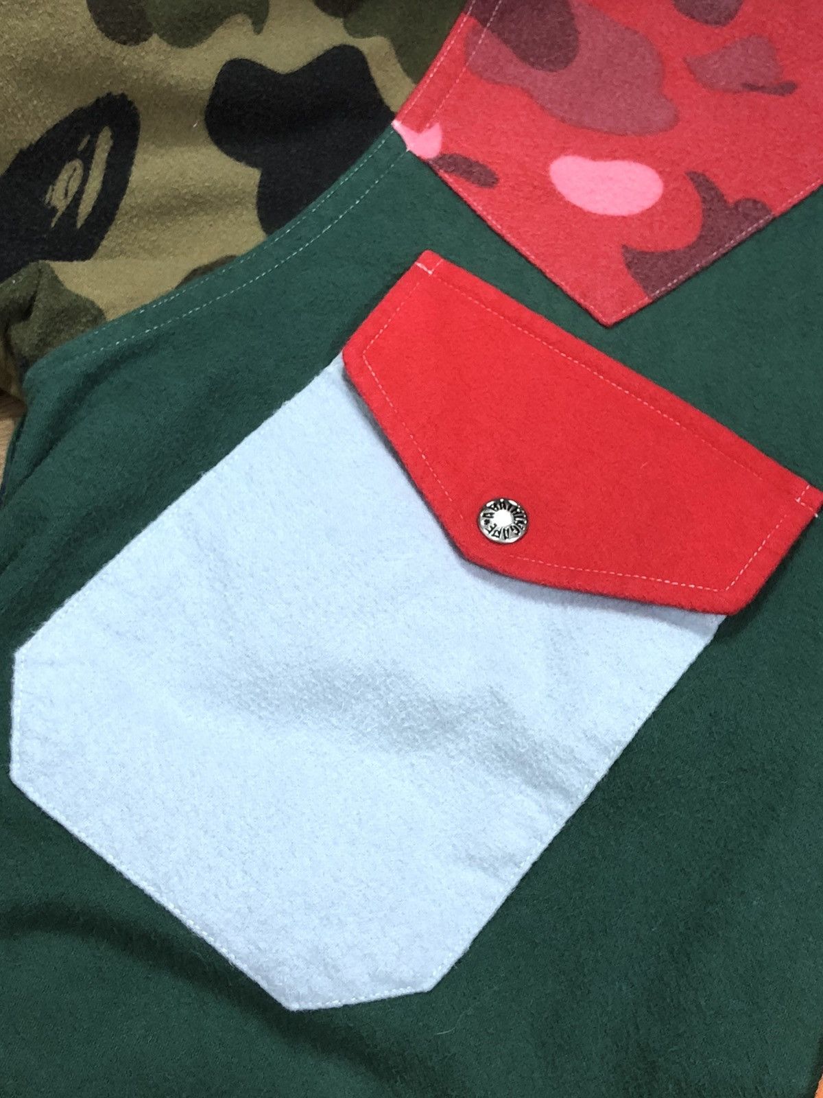 Bape RARE🔥MIX CRAZY CAMO COLORBLOCKS BUTTON UPS SHIRT JACKET Size US M / EU 48-50 / 2 - 15 Thumbnail