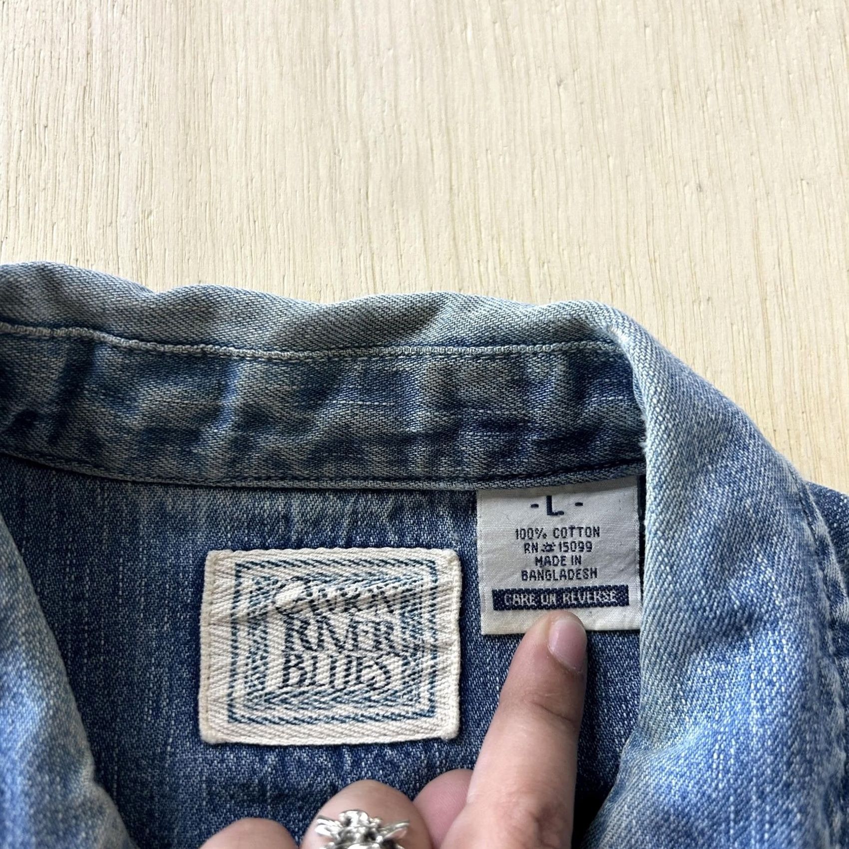 Vintage VINTAGE Canyon River Blues Shirt Mens Large Denim Long Sleeve Button Up Workwear Size US L / EU 52-54 / 3 - 6 Thumbnail