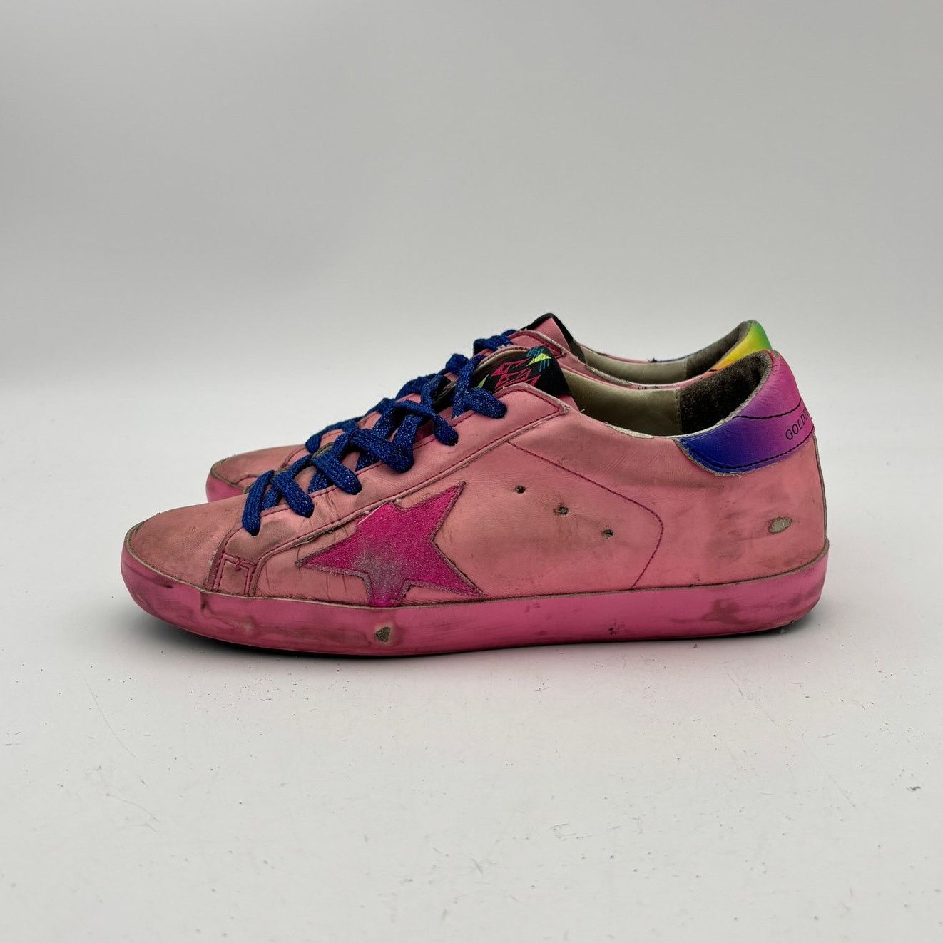 Golden Goose Golden Goose Superstar Sneakers GGDB Pink Rainbow Women's 37 Size US 7 / IT 37 - 5 Thumbnail