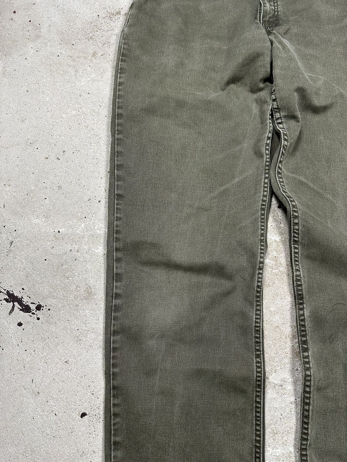 Levi's × Vintage Vintage 90s Levi’s Distressed Khaki Denim Pants Relaxed Size US 28 / EU 44 - 5 Thumbnail