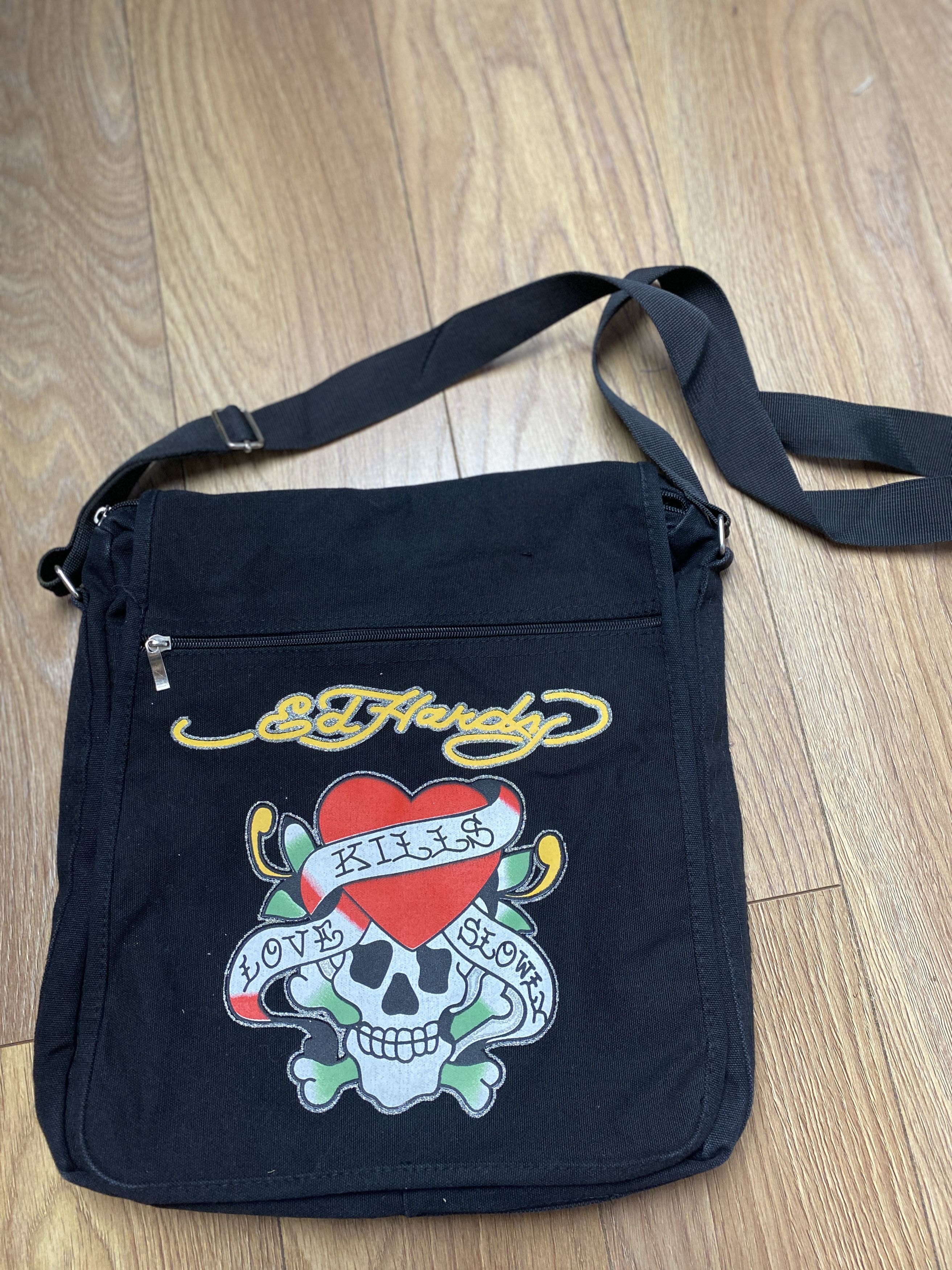 Ed Hardy Ed Hardy shoulder bag printed y2k 00s rap hip hop Size ONE SIZE - 1 Thumbnail