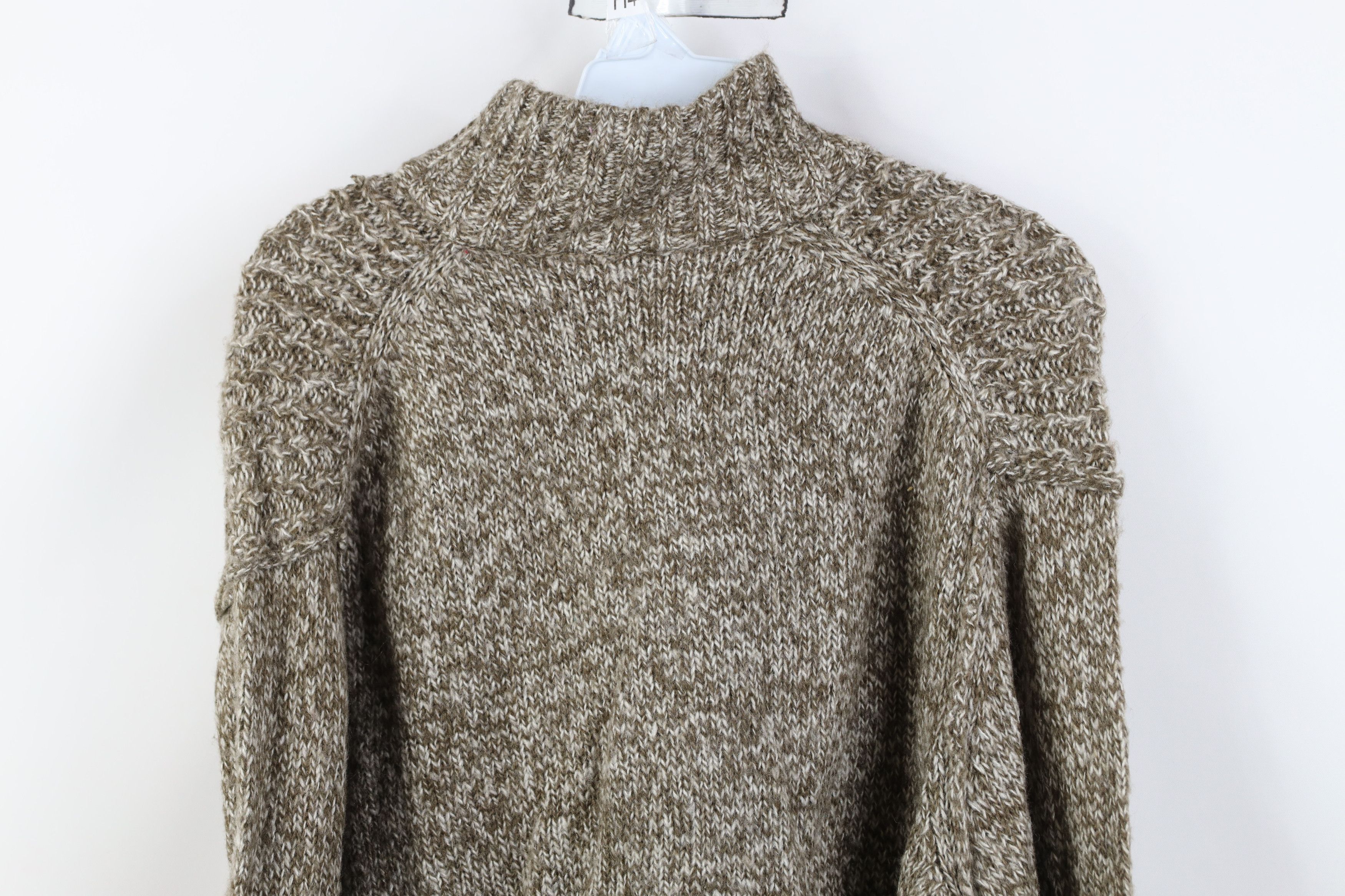 Vintage Vintage 90s Y2K Streetwear Knit Henley Sweater Heather Brown Size US XL / EU 56 / 4 - 11 Thumbnail