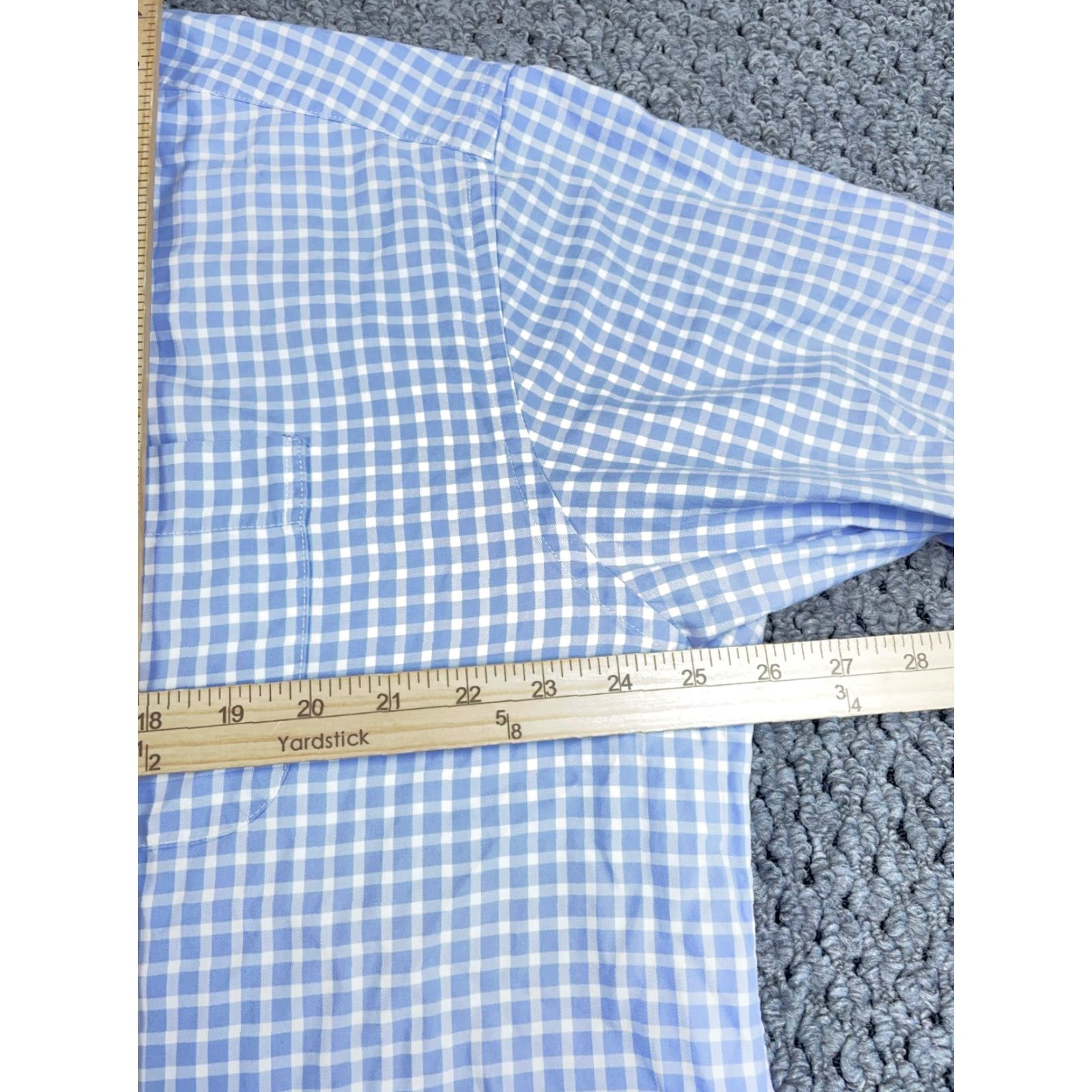 Peter Millar Peter Millar Shirt Adult XL Blue Gingham Check Cotton Long Sleeve Button-Down Preppy Casual Mens Size US XL / EU 56 / 4 - 6 Thumbnail